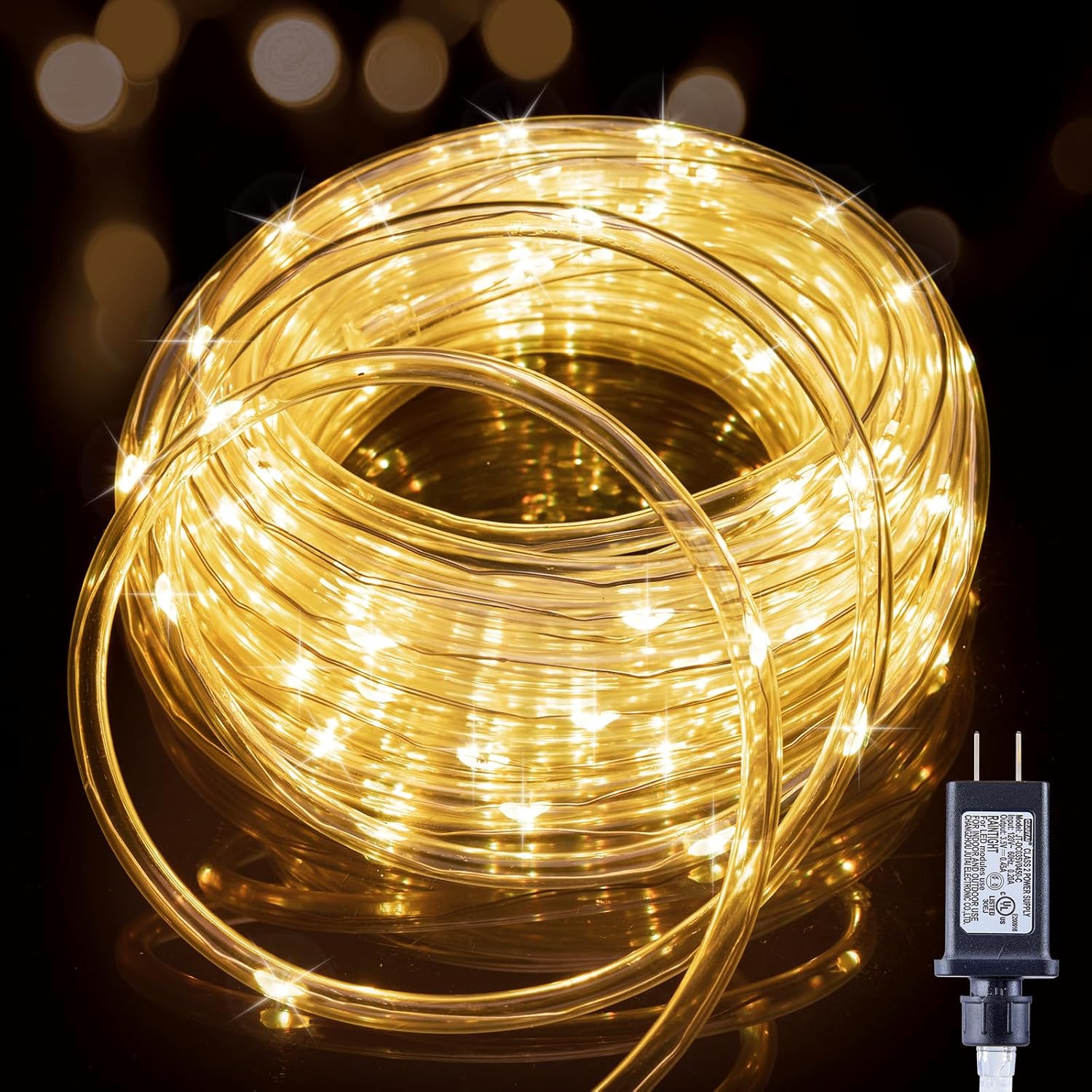 brightown-33ft-plug-in-100-led-rope-lights-for-indoor-outdoor-warm-white-cuttabl image 1