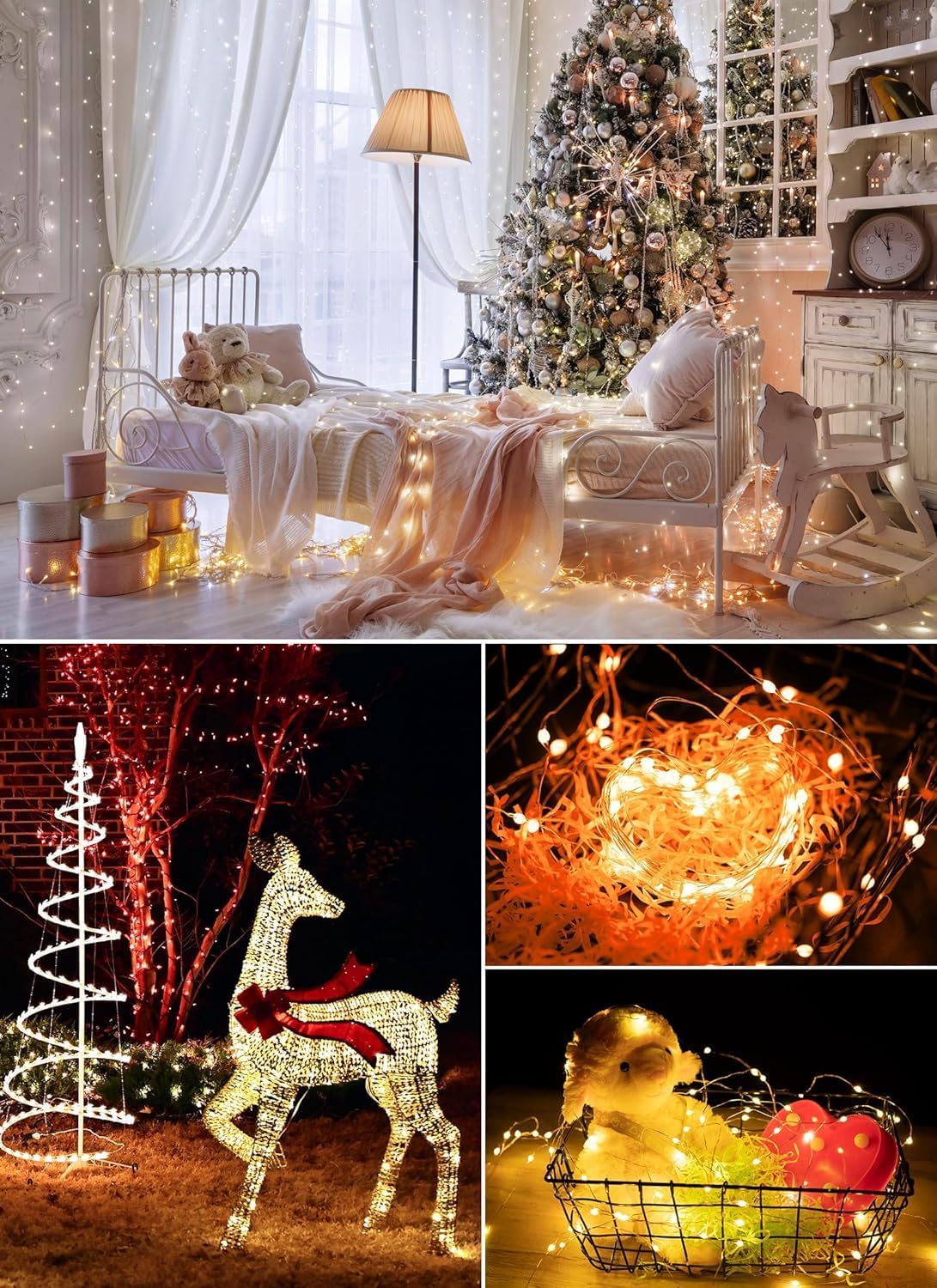 brightown-66ft-200-led-usb-silver-wire-fairy-lights-with-remote-24-colors-16-mod image 7