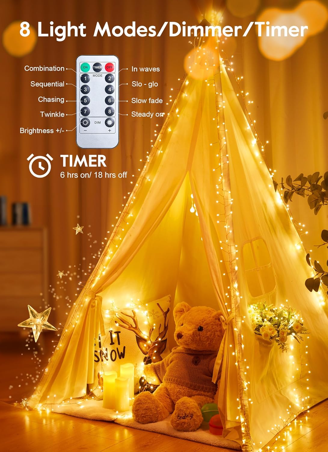 brightown-5ft-usb-twinkle-string-lights-100-leds-with-remote-timer image 8