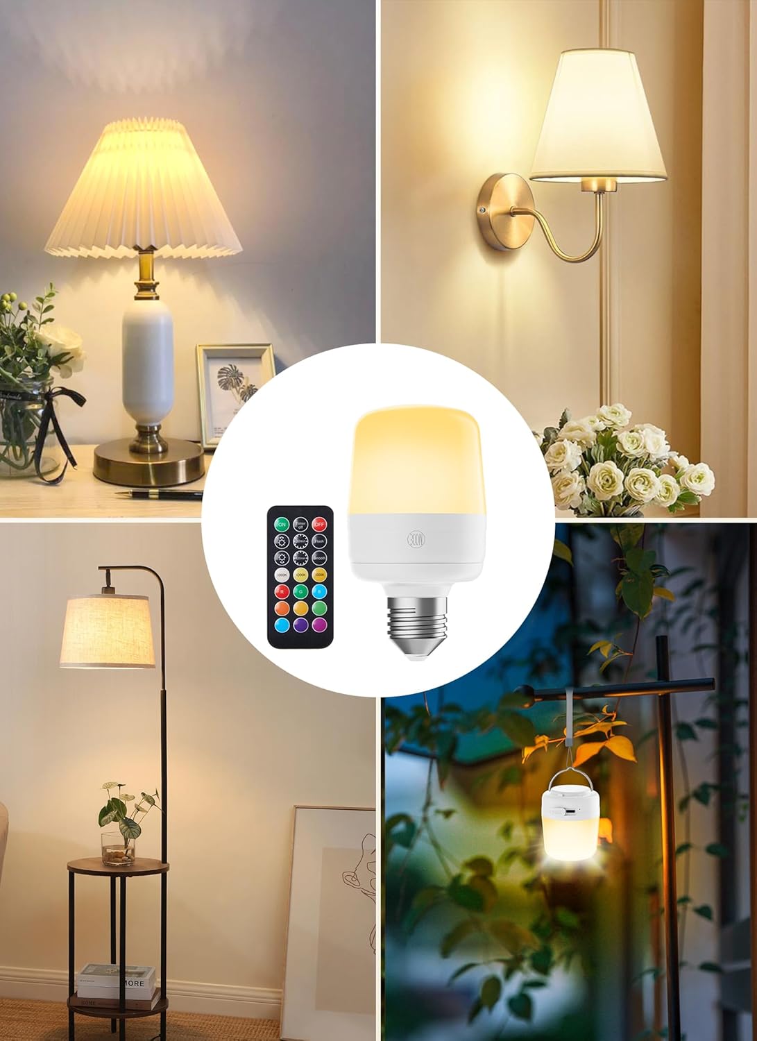 brightown-2-pack-e26-rechargeable-2300mah-light-bulbs-with-remote-12-colors-time image 8