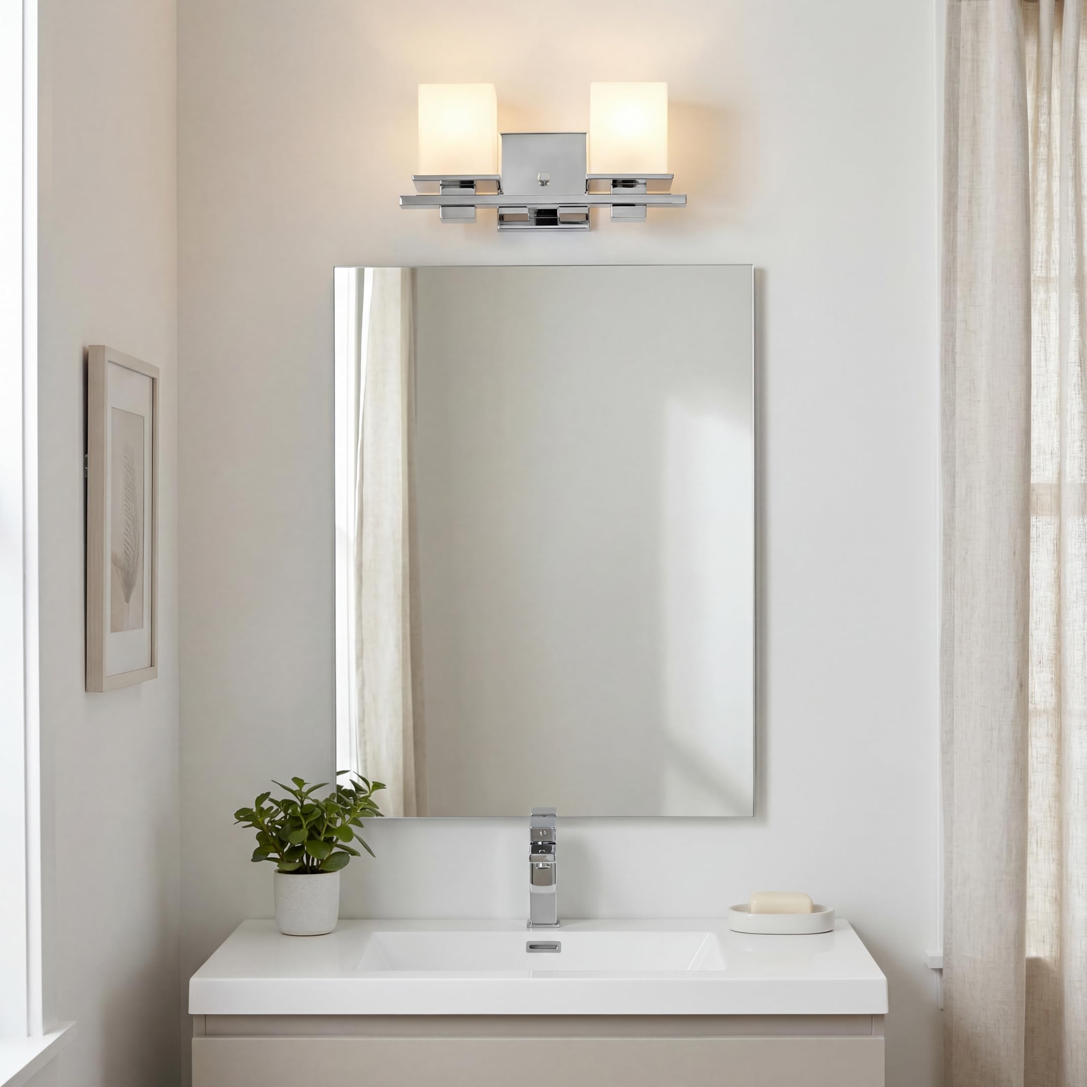 kichler-tully-45150ch-2-light-bathroom-vanity-light-chrome-with-satin-etched-opa image 7