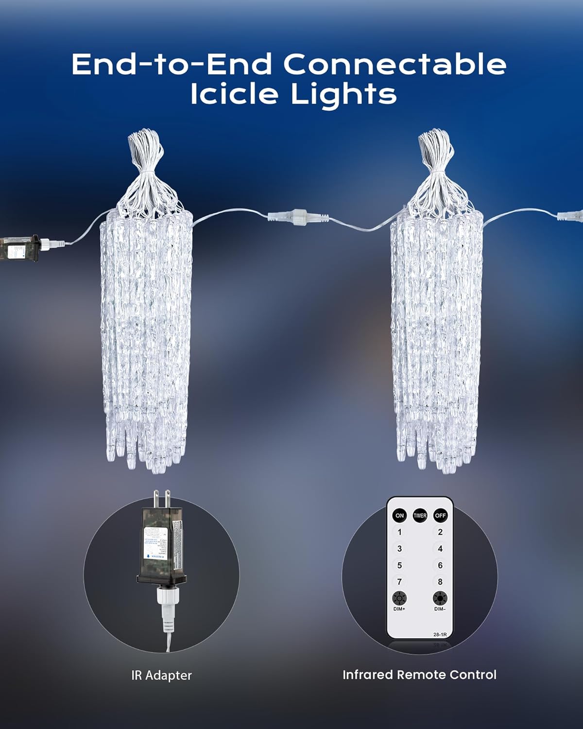 brightown-20ft-20-tubes-100-led-christmas-icicle-lights-with-remote-cool-white image 7