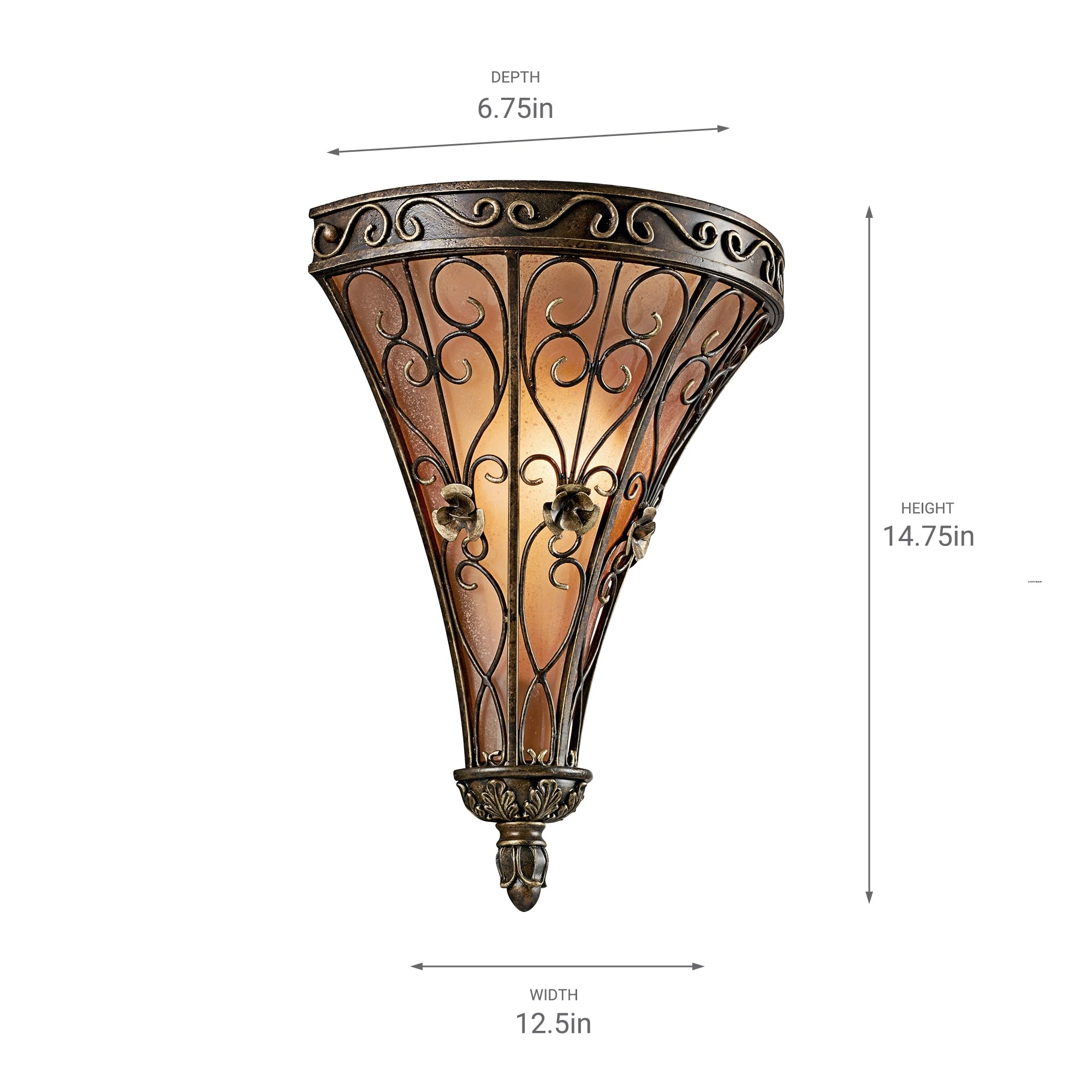 kichler-marchesa-45131trz-14-75-1-light-wall-sconce-terrene-bronze-with-umber-se image 3