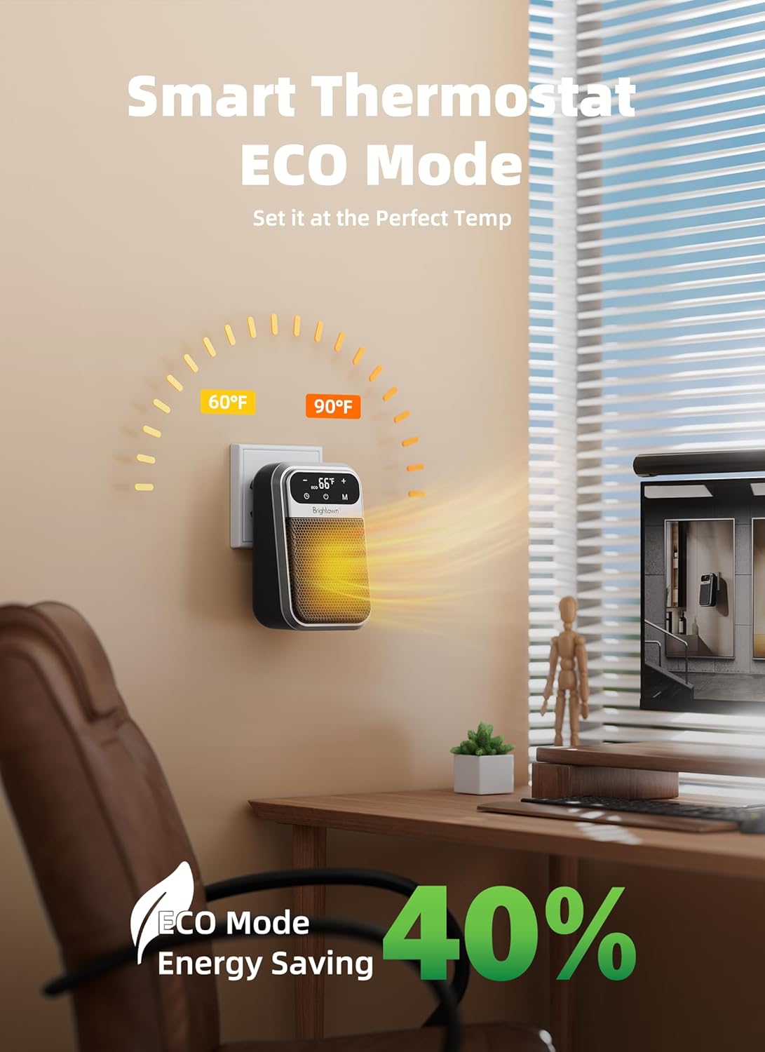 brightown-800w-plug-in-space-heater-with-remote-touch-led-display-180-rotating-p image 7