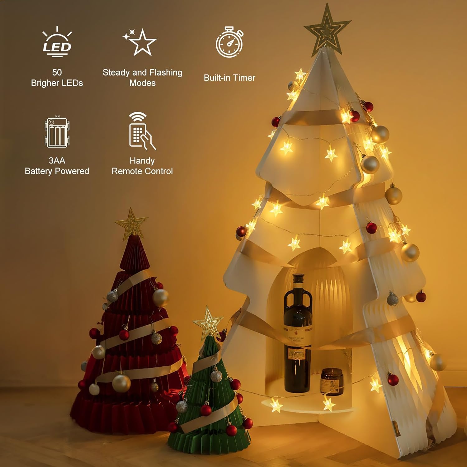 brightown-17ft-50-led-battery-operated-star-string-lights-with-remote-and-timer- image 3
