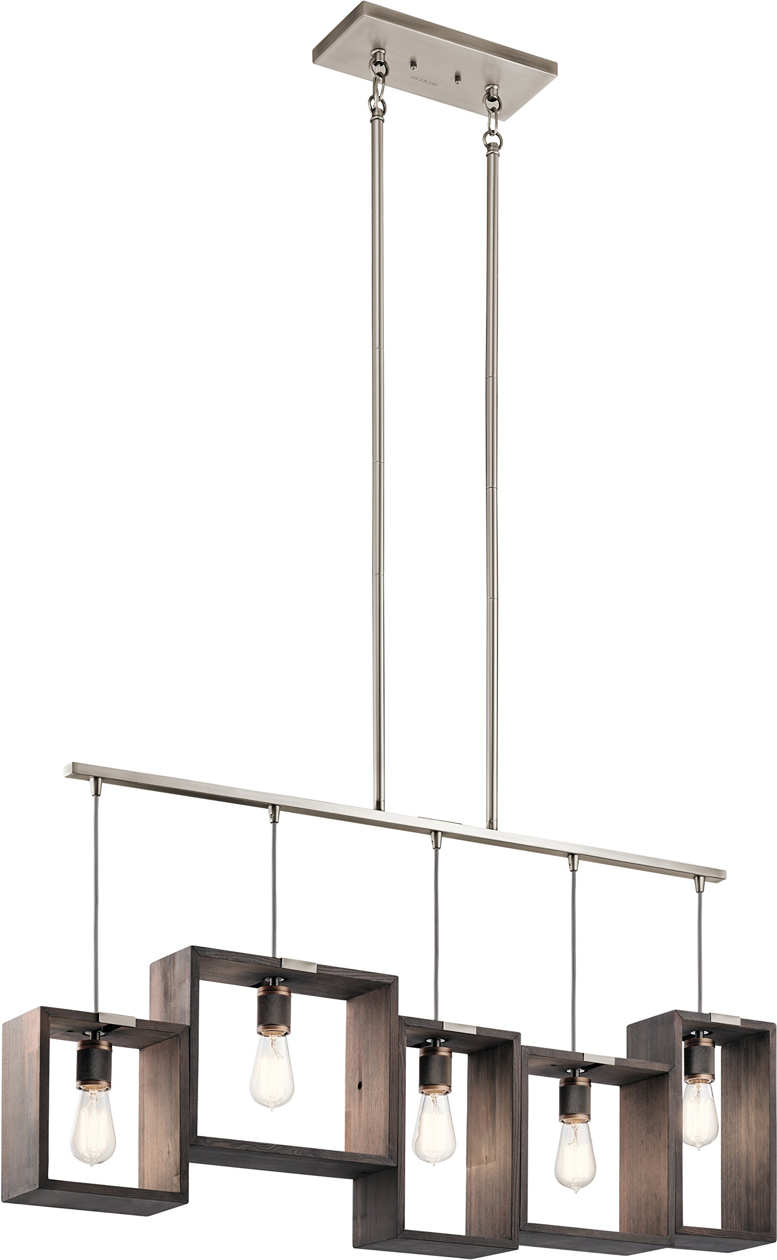 kichler-industrial-frames-44216clp-rustic-linear-chandelier-reclaimed-wood-class image 1