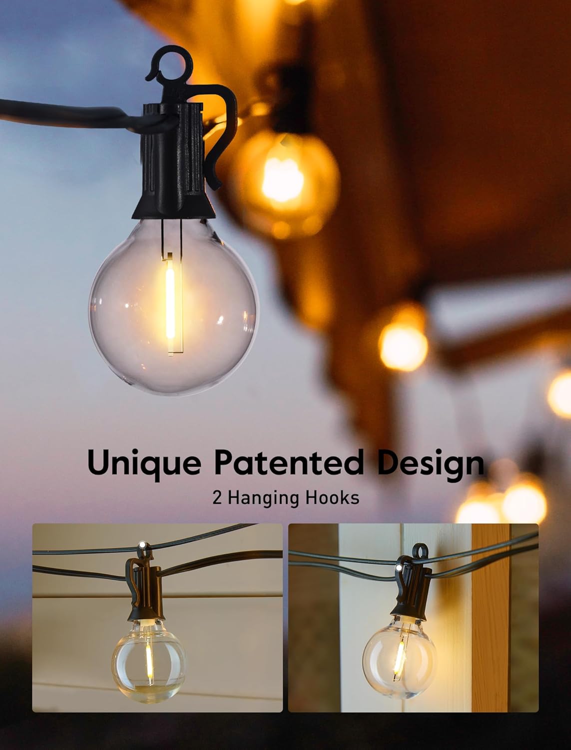brightown-109ft-plug-in-g40-led-string-lights-50-bulbs-dimmable-connectable-for- image 2