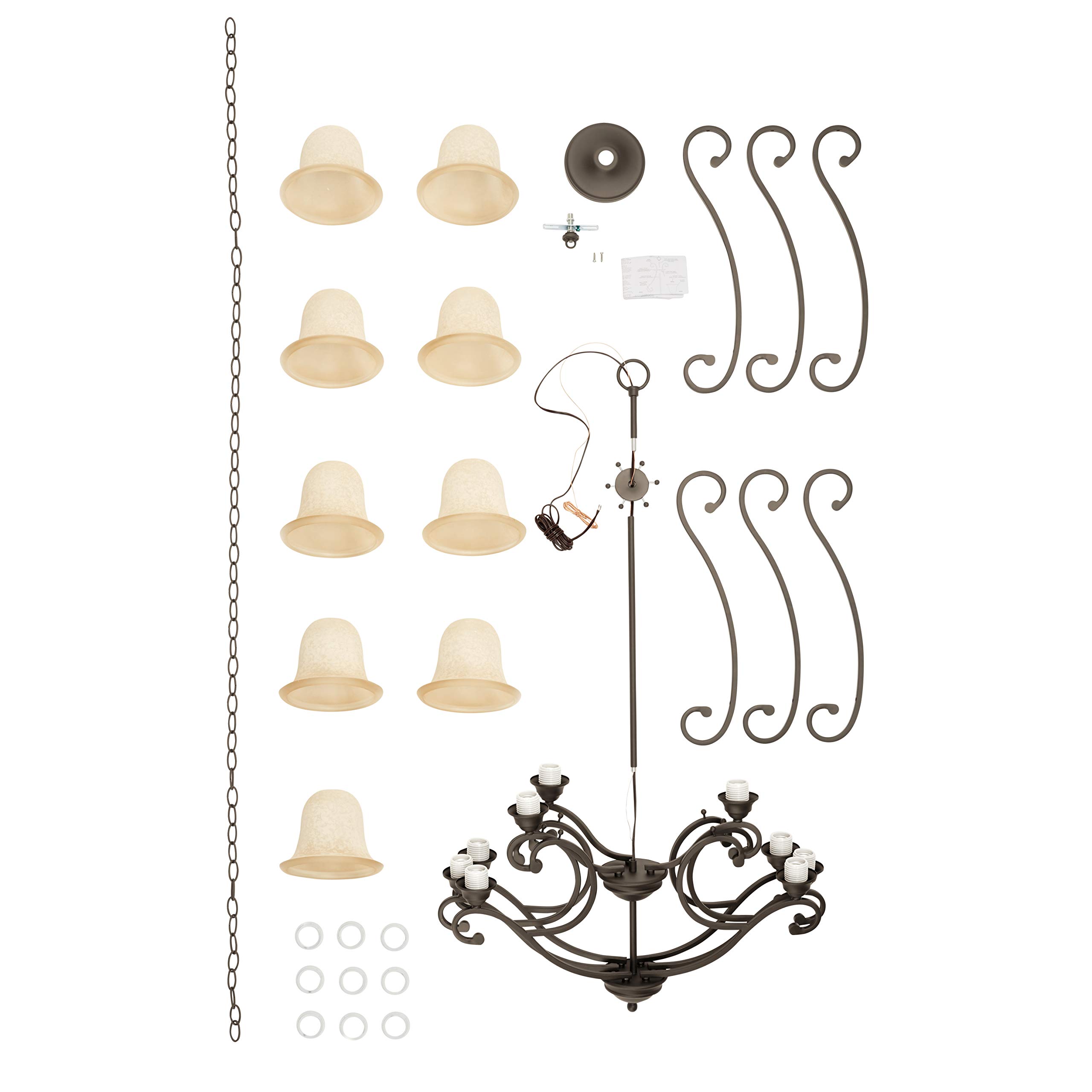 kichler-camerena-34-5-9-light-two-tier-chandelier-olde-bronze-with-white-scavo-u image 5