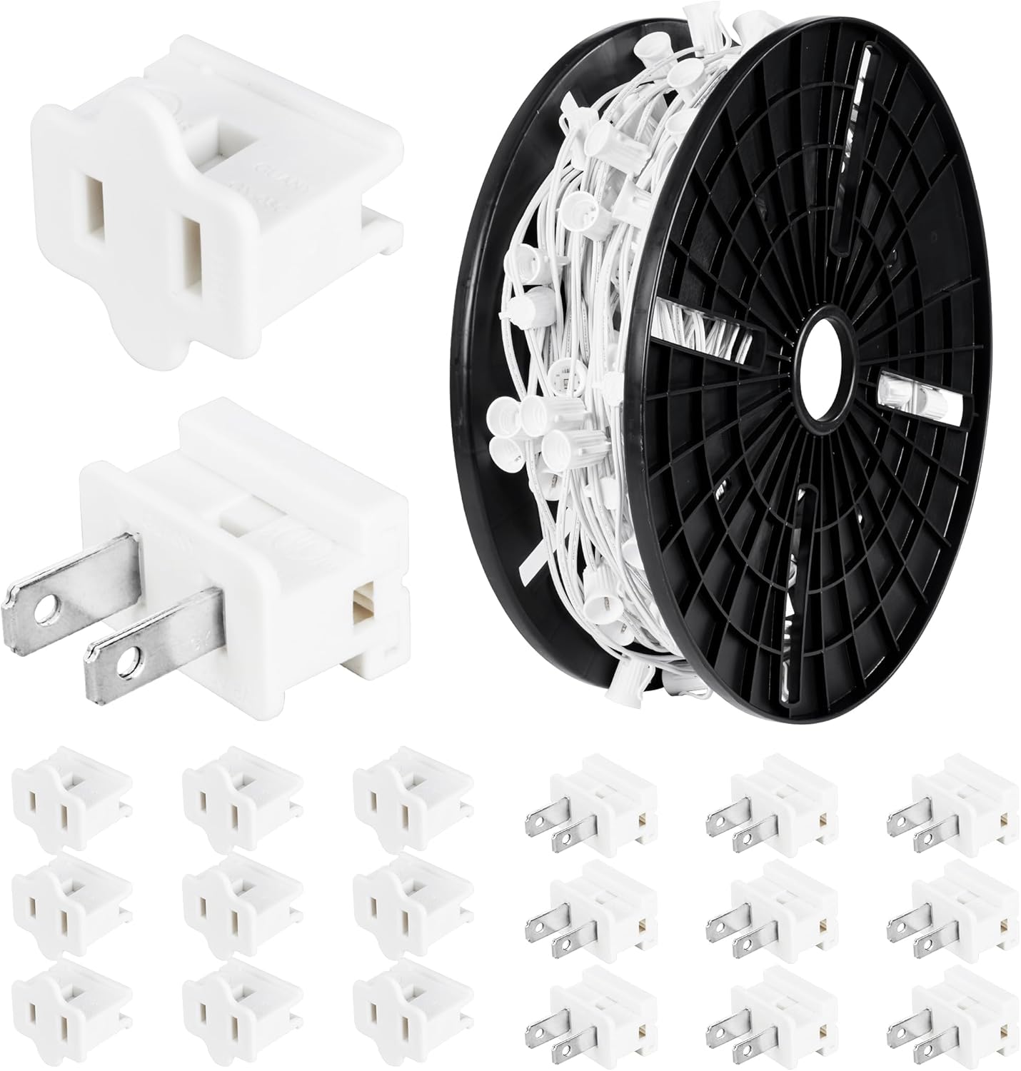 brightown-commercial-c9-e17-christmas-light-sockets-spool-250ft-12-spacing-green image 8