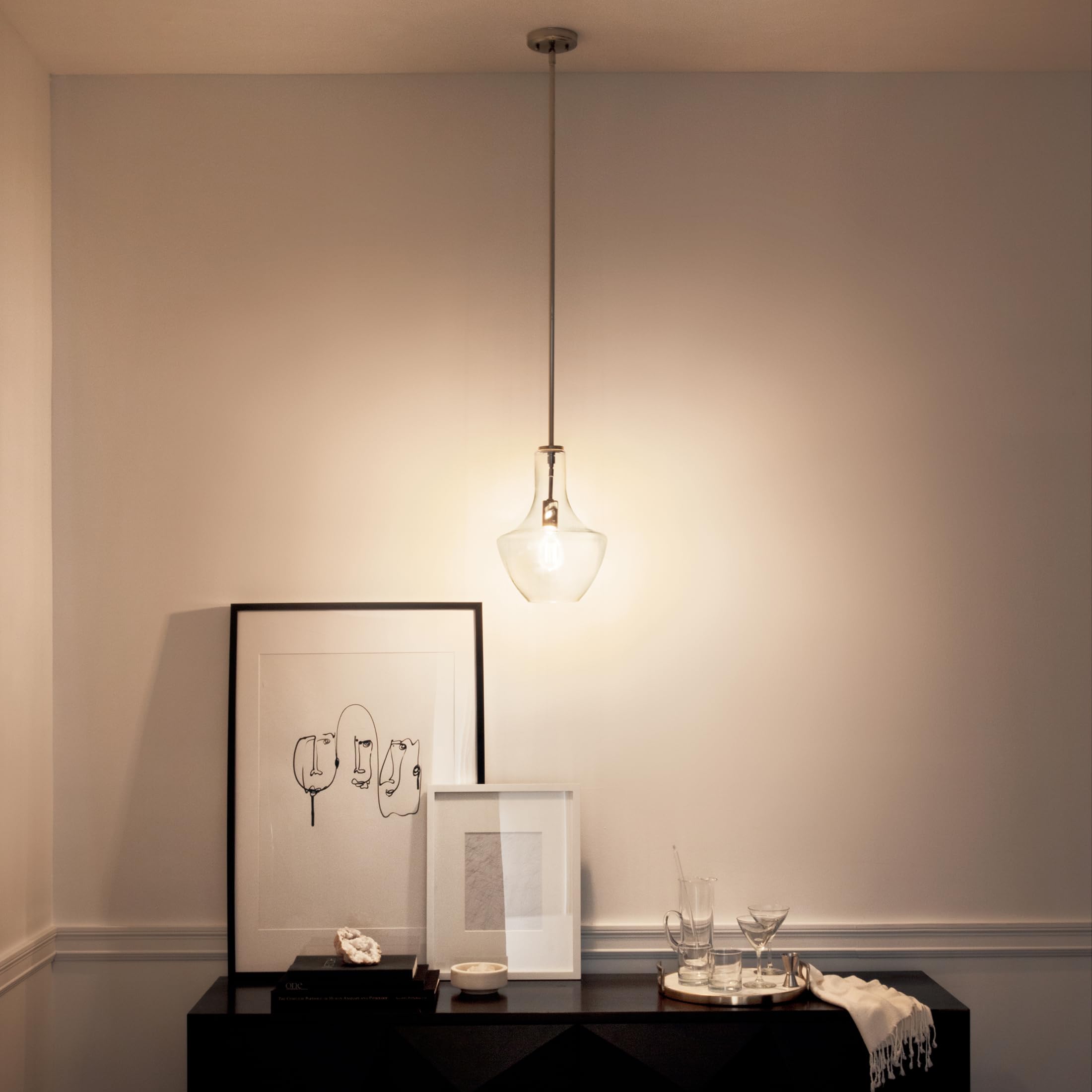 kichler-everly-bell-pendant-light-seeded-glass-brushed-nickel-42141nics image 7