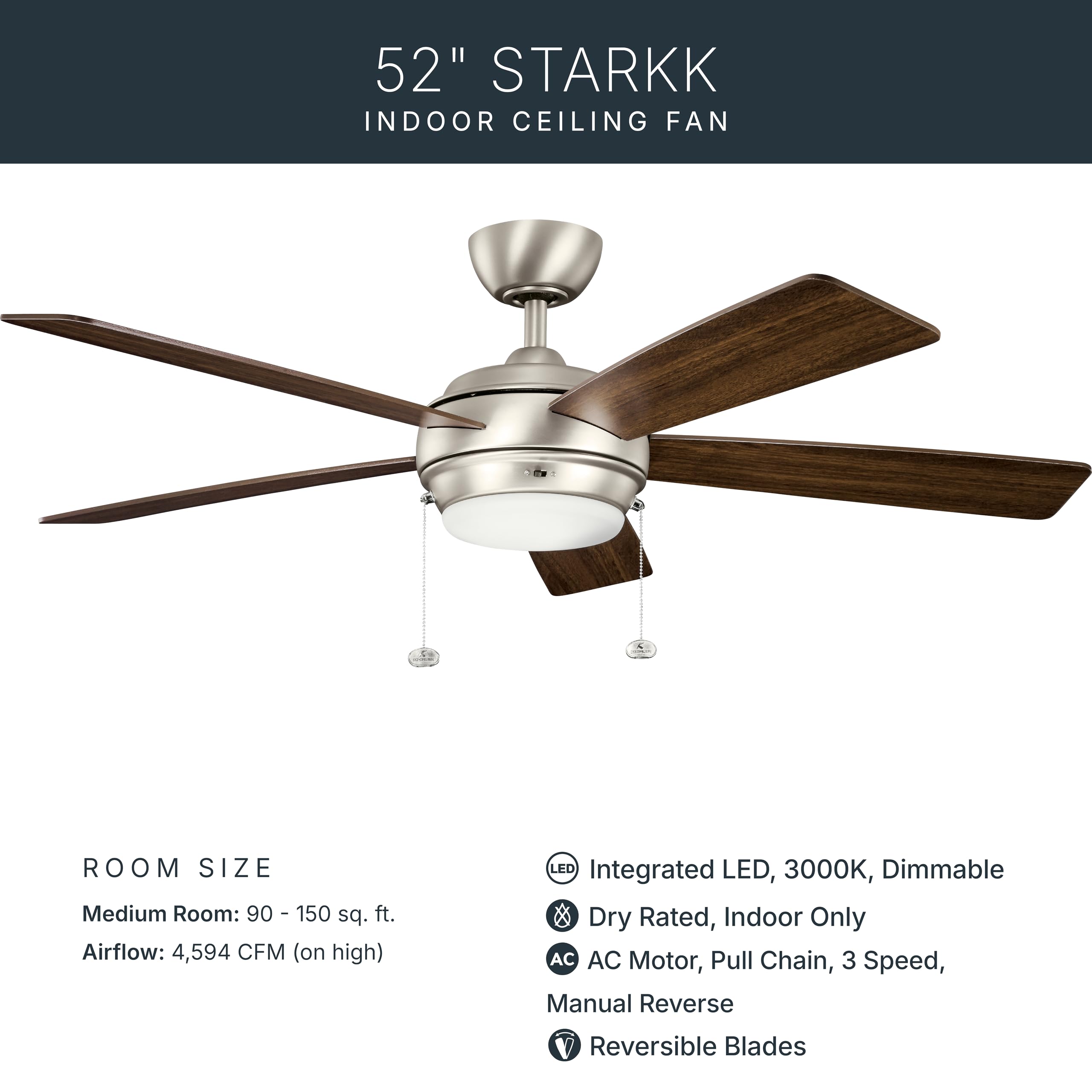kichler-starkk-52-ceiling-fan-with-dimmable-led-light-brushed-nickel-reversible- image 4