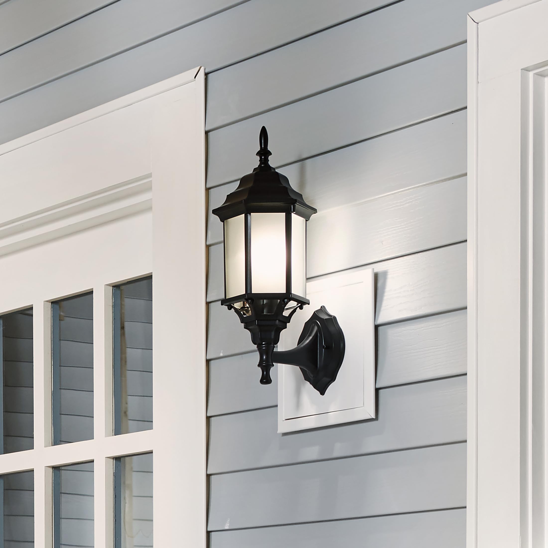 kichler-chesapeake-1-light-outdoor-wall-sconce-black-49255bk image 3