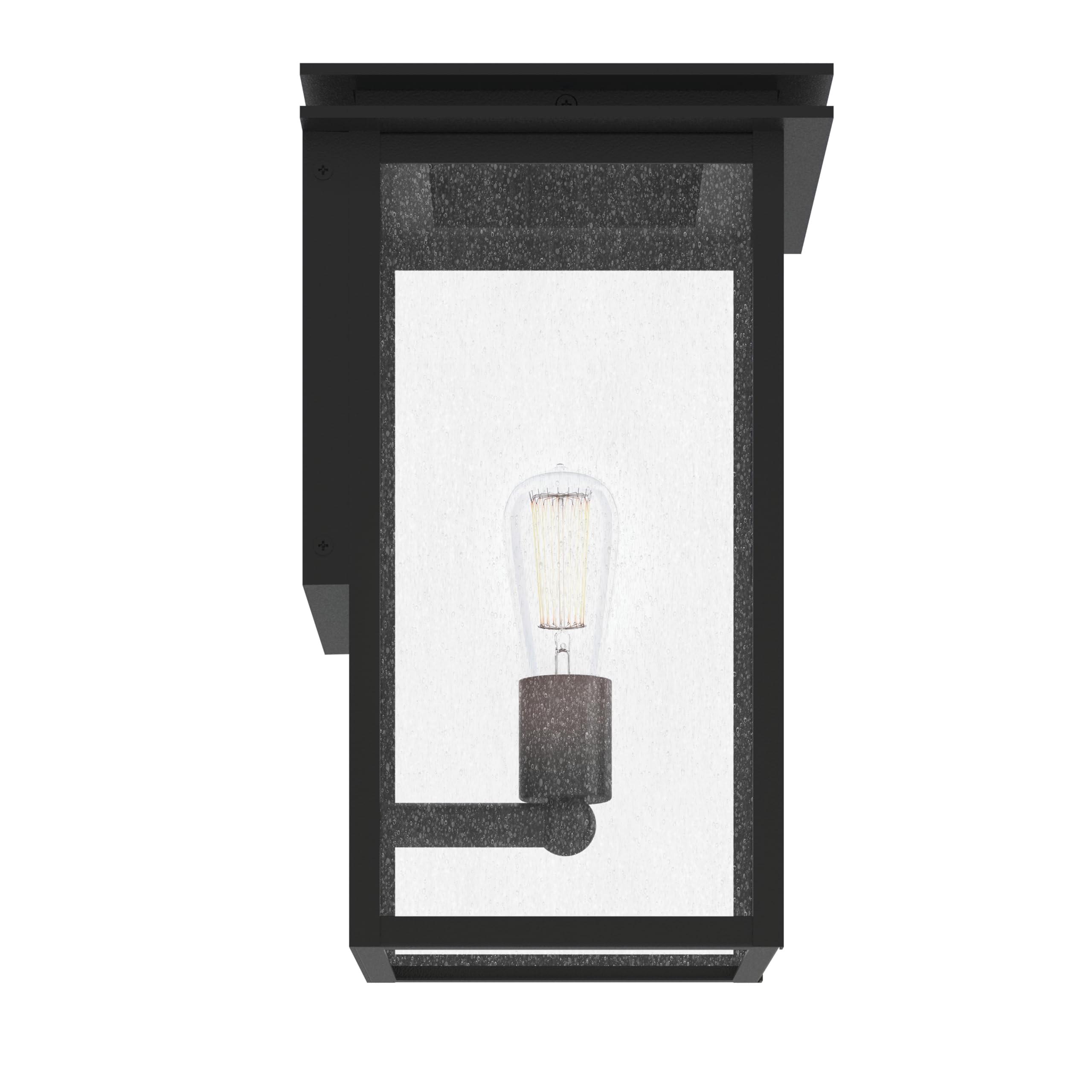 kichler-arkville-outdoor-wall-light-textured-black-clear-seeded-glass-for-porche image 3
