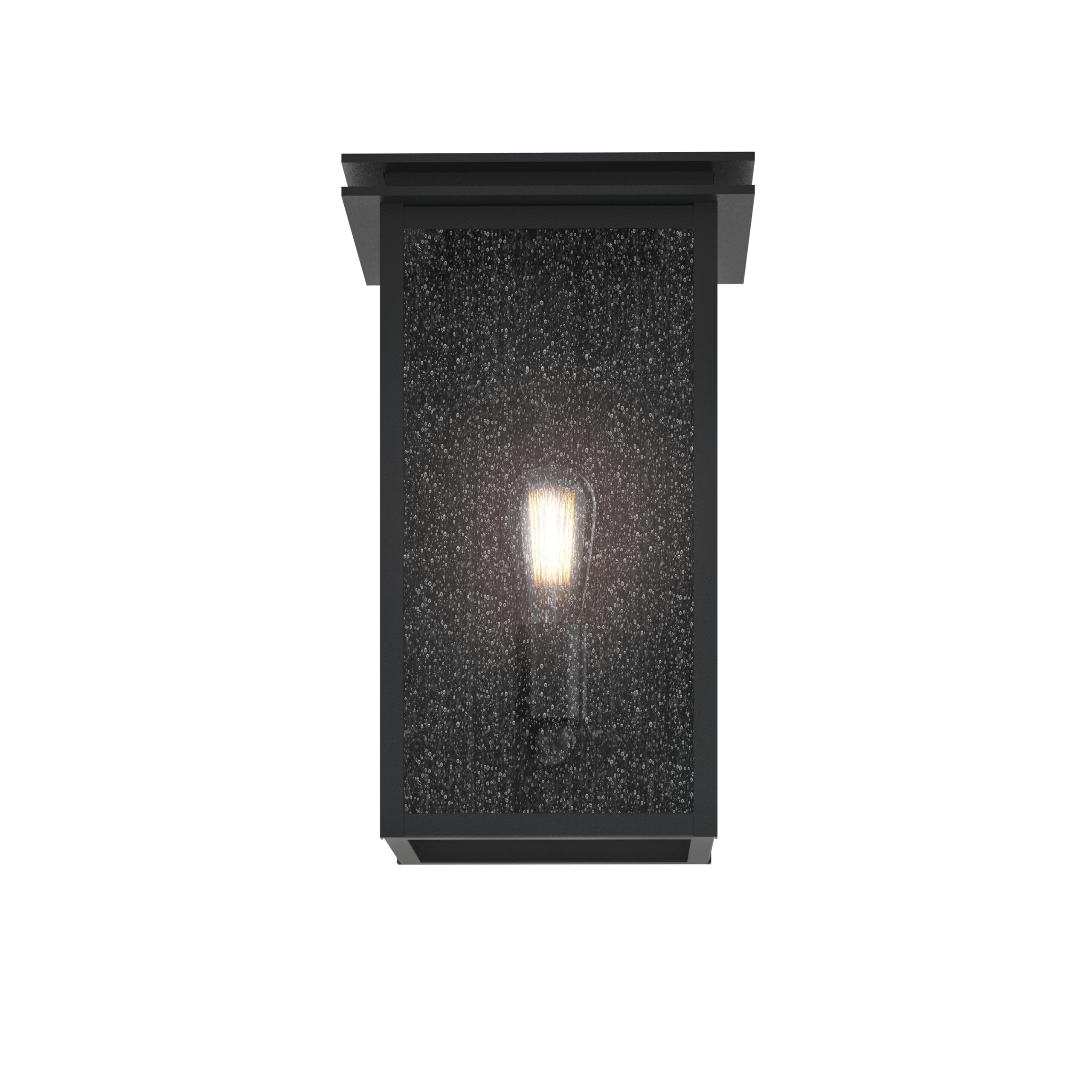 kichler-arkville-outdoor-wall-light-textured-black-clear-seeded-glass-for-porche image 2