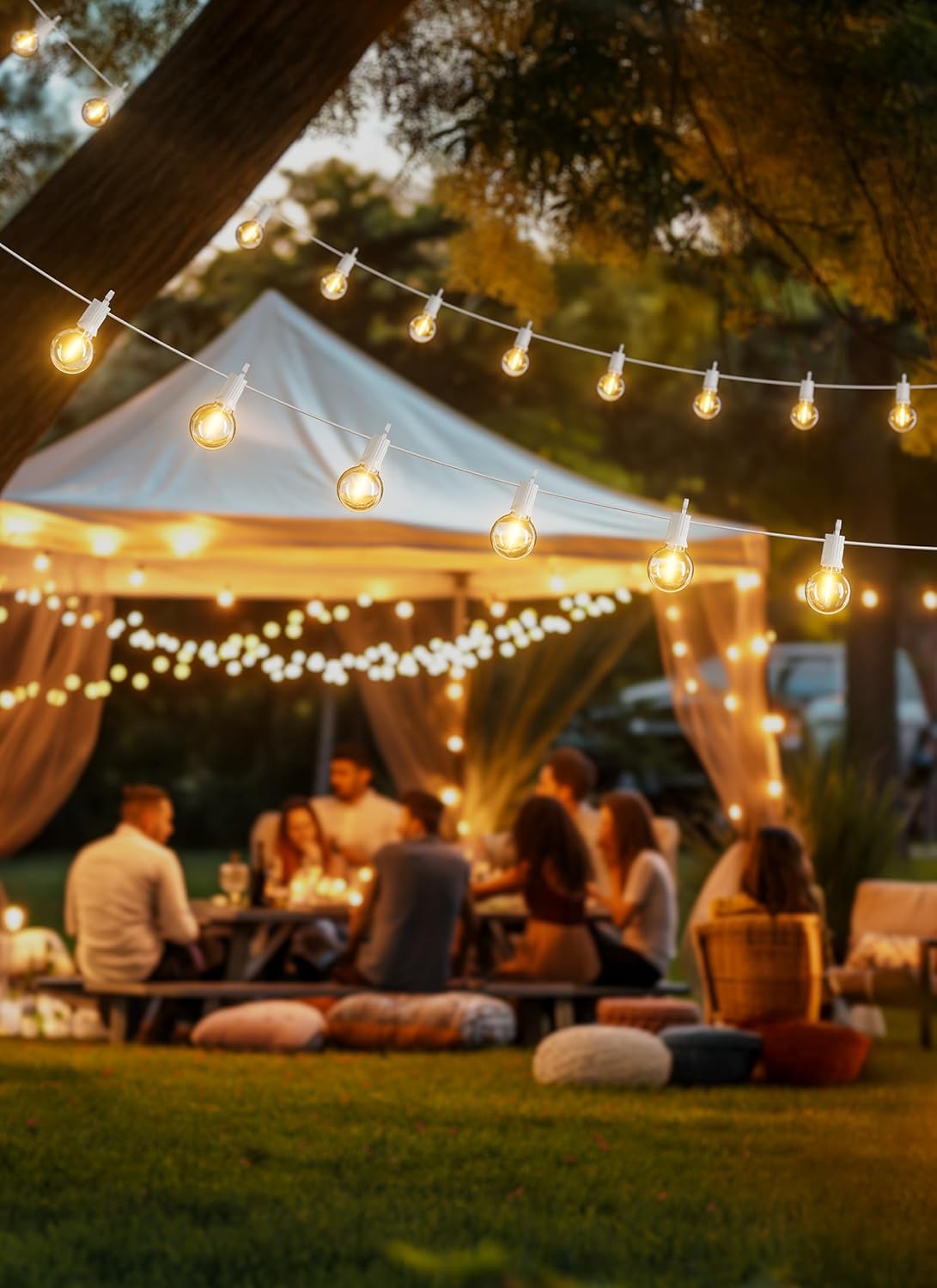 brightown-29ft-plug-in-g40-led-string-lights-12-bulbs-e12-base-white-wire-patio- image 5