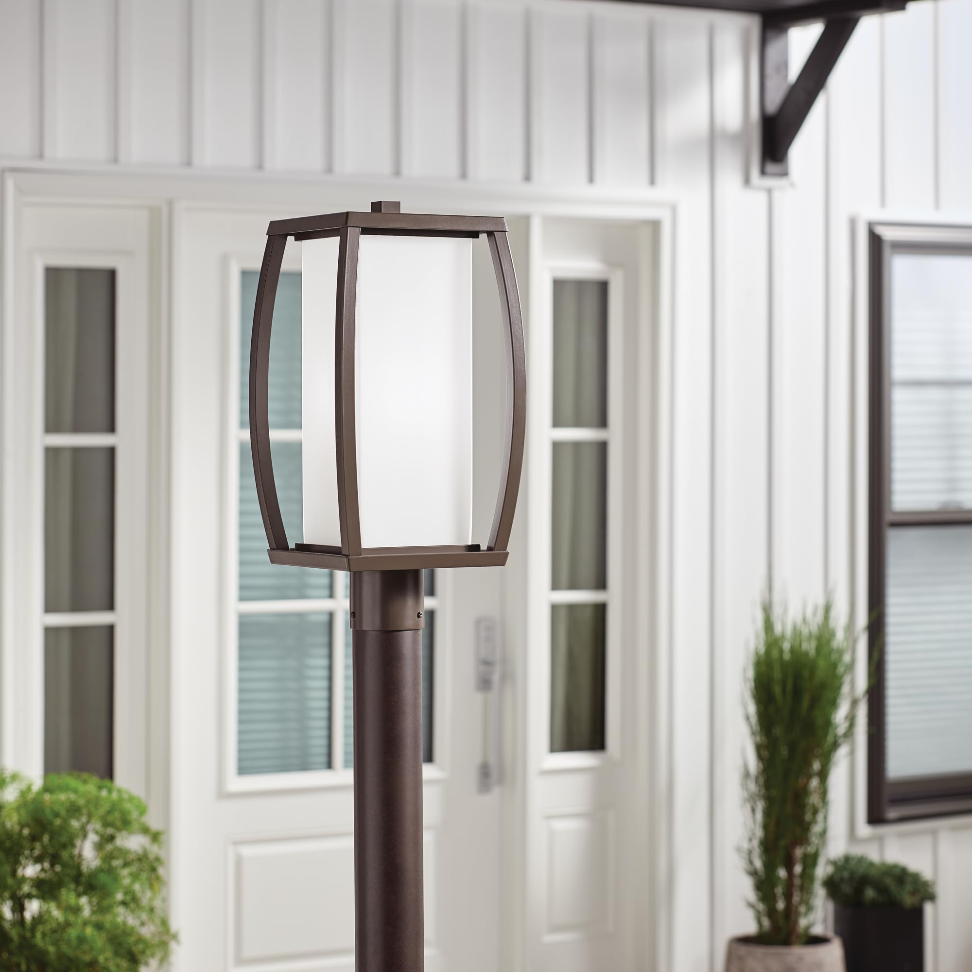kichler-bowen-outdoor-post-mount-1-light-architectural-bronze-satin-etched-opal- image 2
