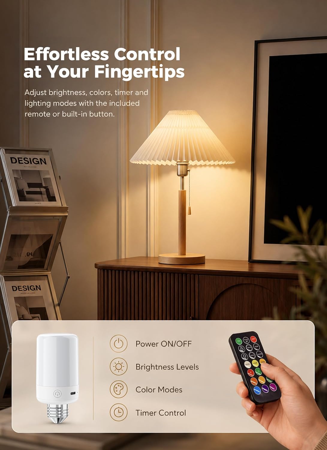 brightown-2-pack-e26-rechargeable-light-bulbs-5200mah-remote-timer-9-rgb-colors image 7