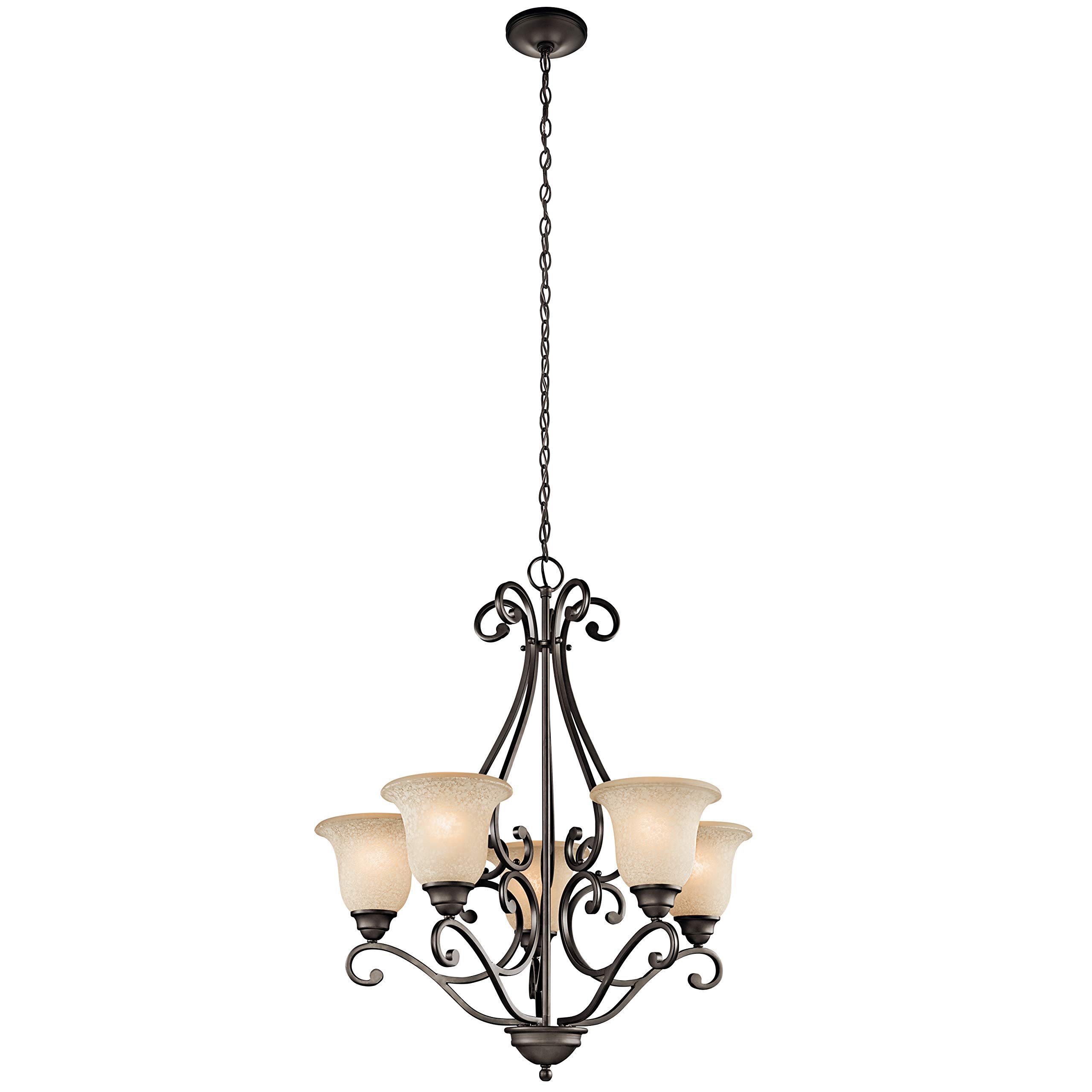 kichler-camerena-31-25-5-light-chandelier-olde-bronze-with-white-scavo-umber-tin image 4
