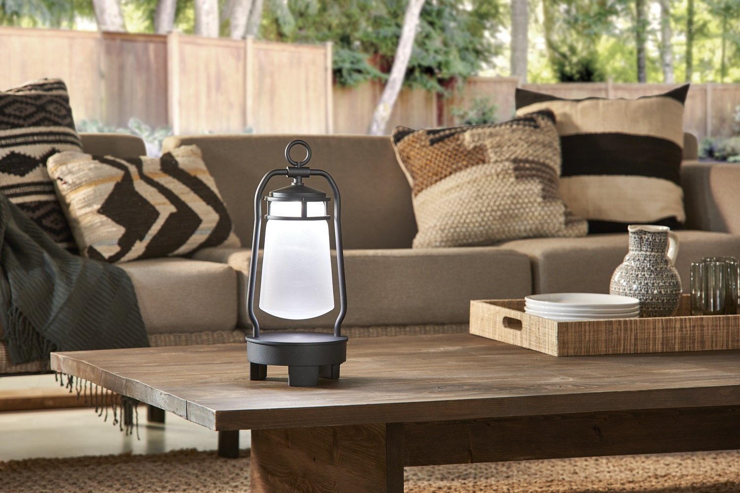 kichler-lyndon-49500btbled-19-portable-bluetooth-led-lantern-textured-black-etch image 2