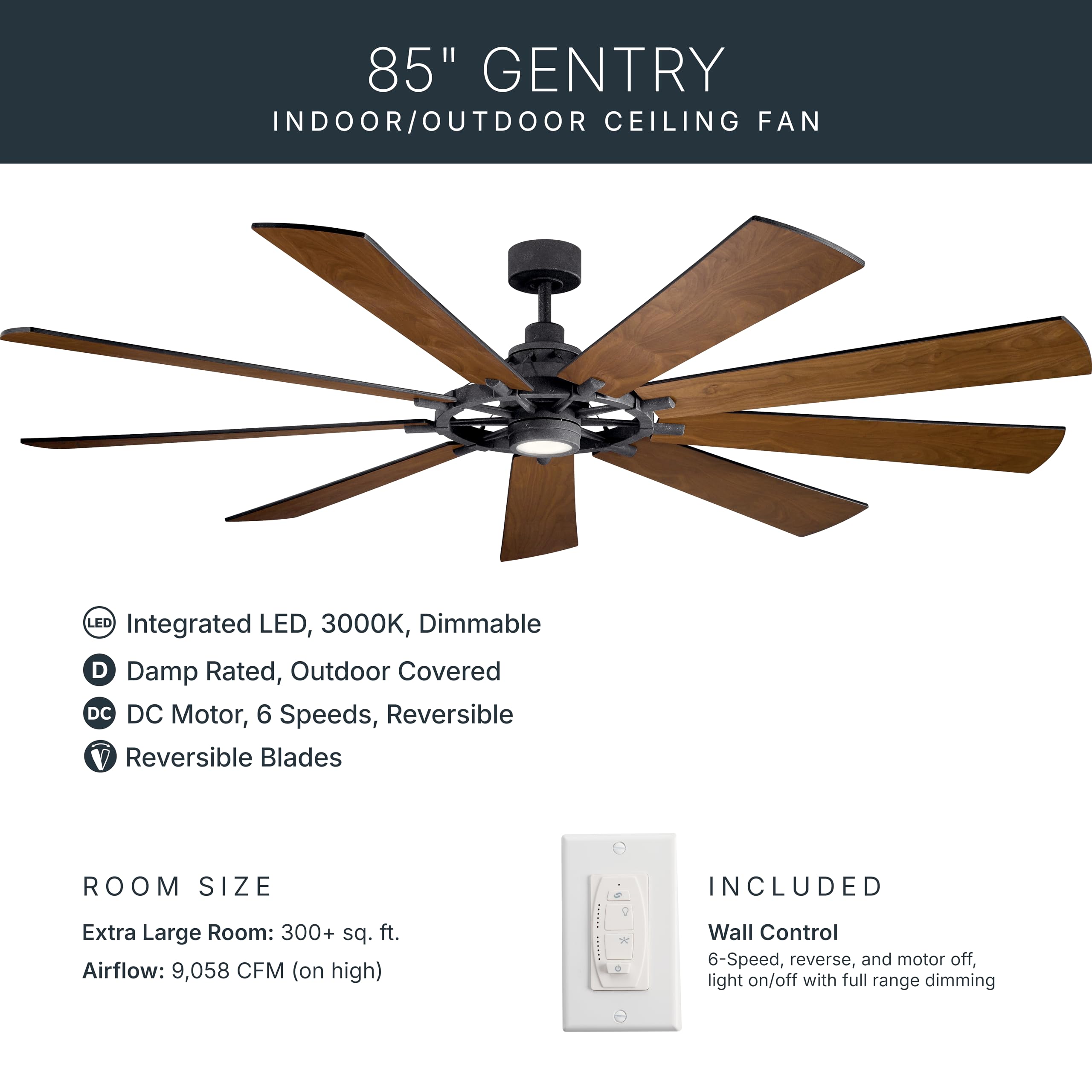kichler-gentry-xl-300285dbk-85-inch-9-blade-led-ceiling-fan-with-light-distresse image 6