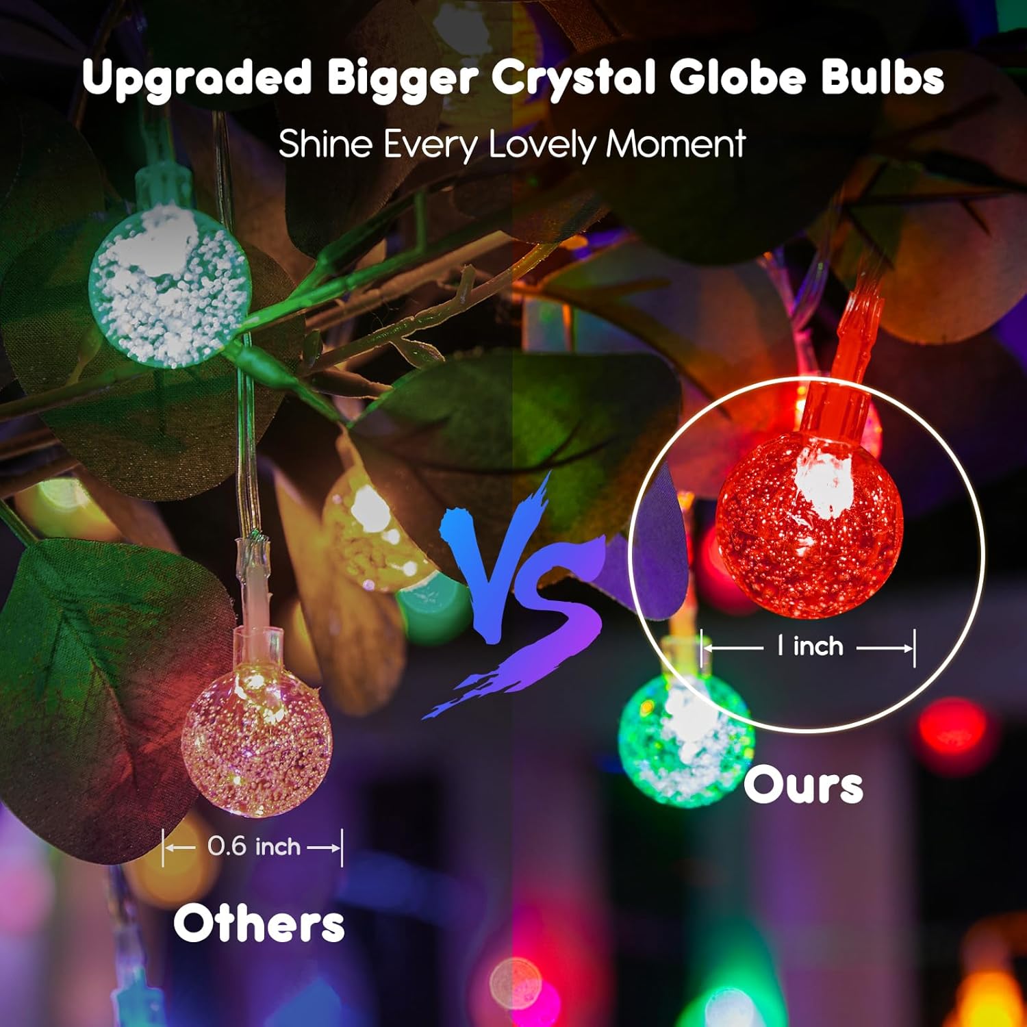 brightown-33ft-60-led-battery-operated-crystal-globe-fairy-lights-with-remote-8- image 4