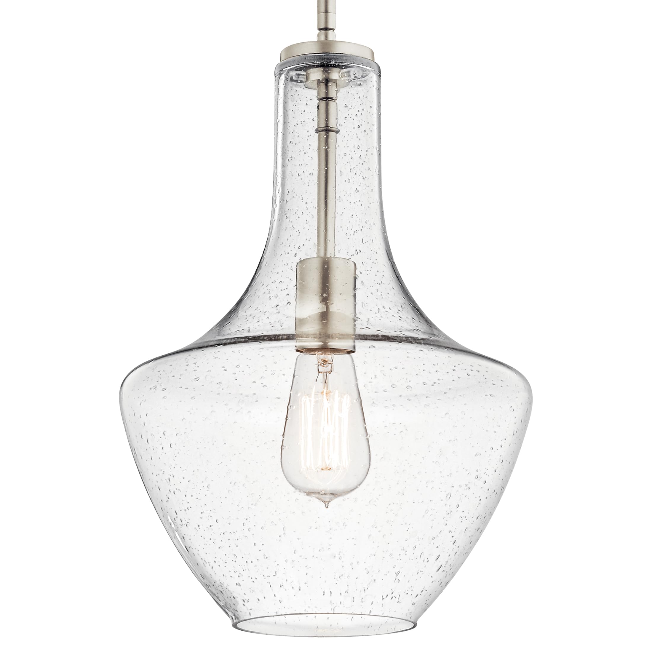 kichler-everly-bell-pendant-light-seeded-glass-brushed-nickel-42141nics image 4