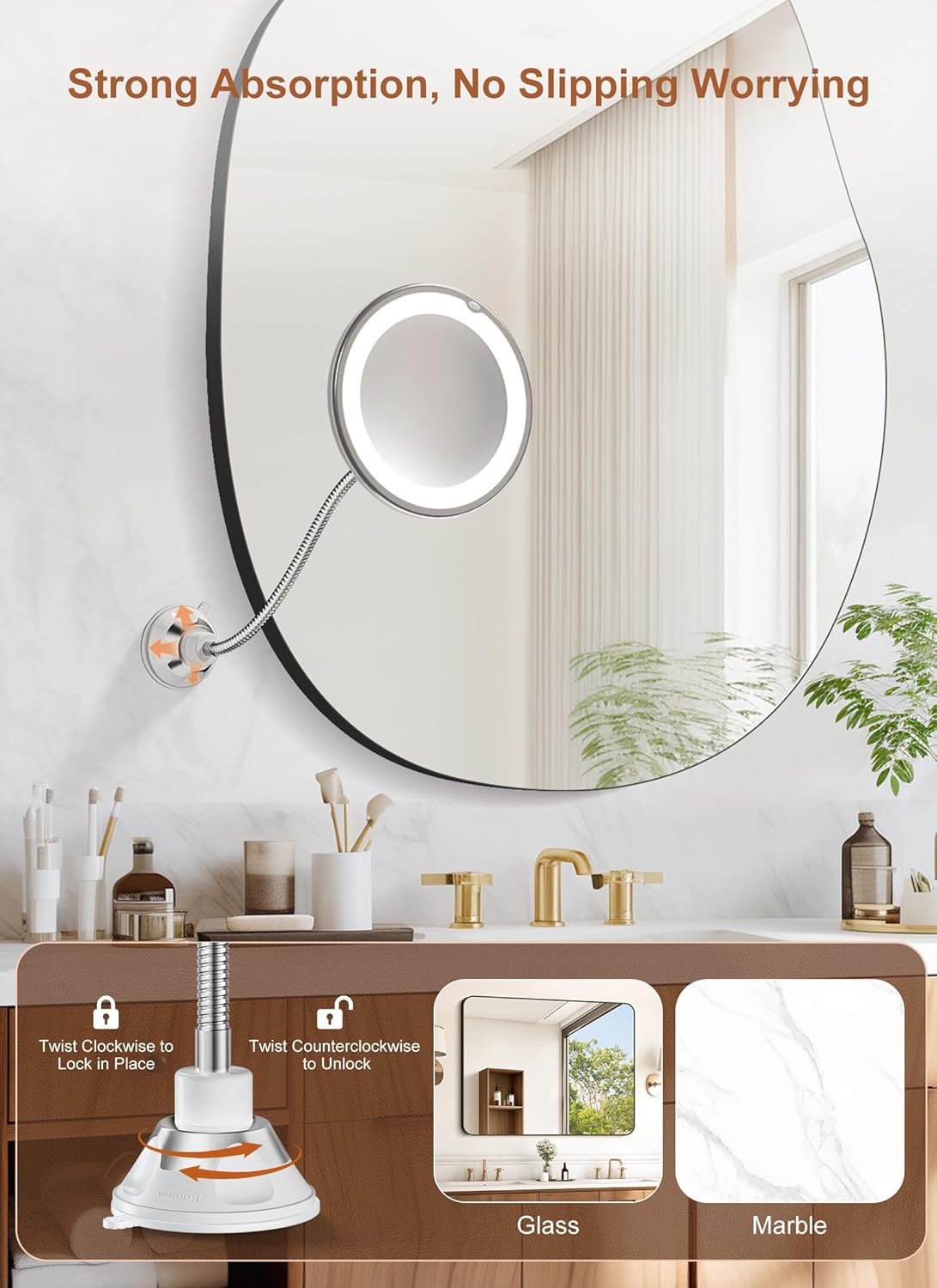 brightown-10x-magnifying-makeup-mirror-light-with-flexible-gooseneck image 4