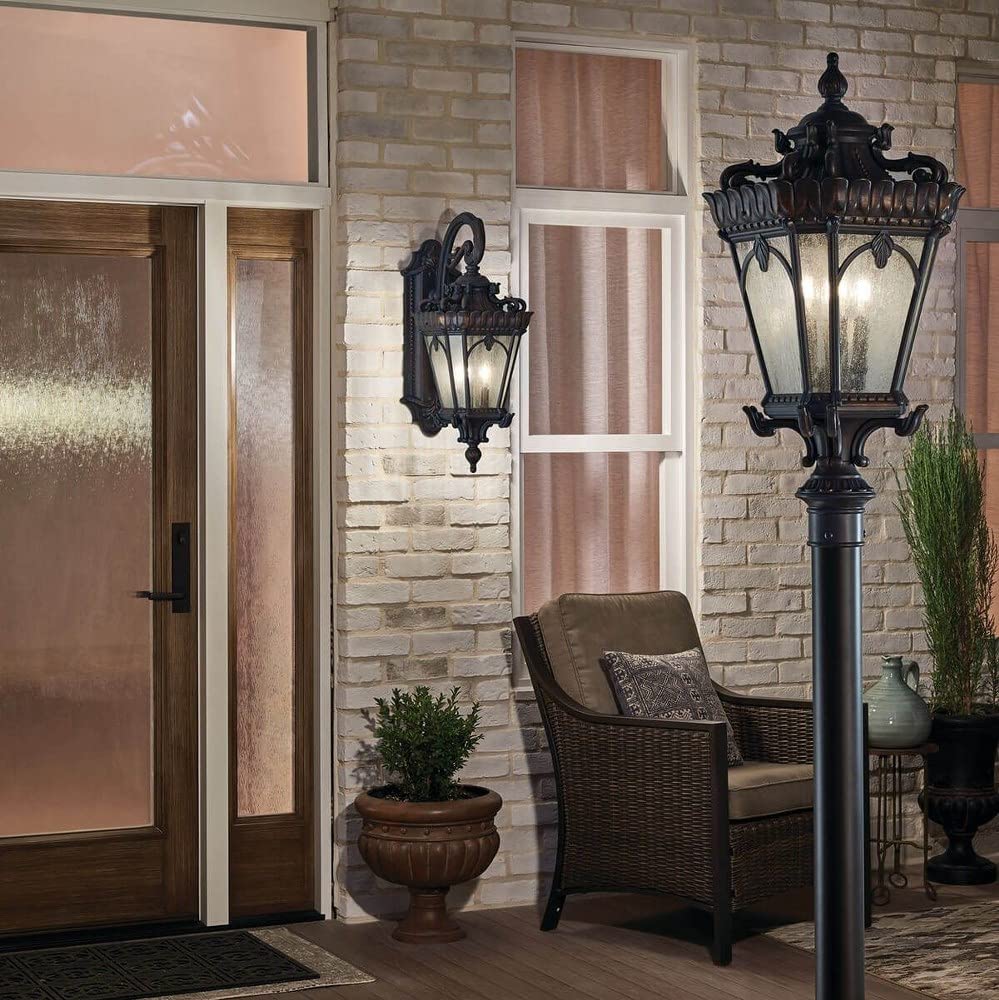 kichler-tournai-9559bkt-outdoor-post-light-textured-black-4-light image 3