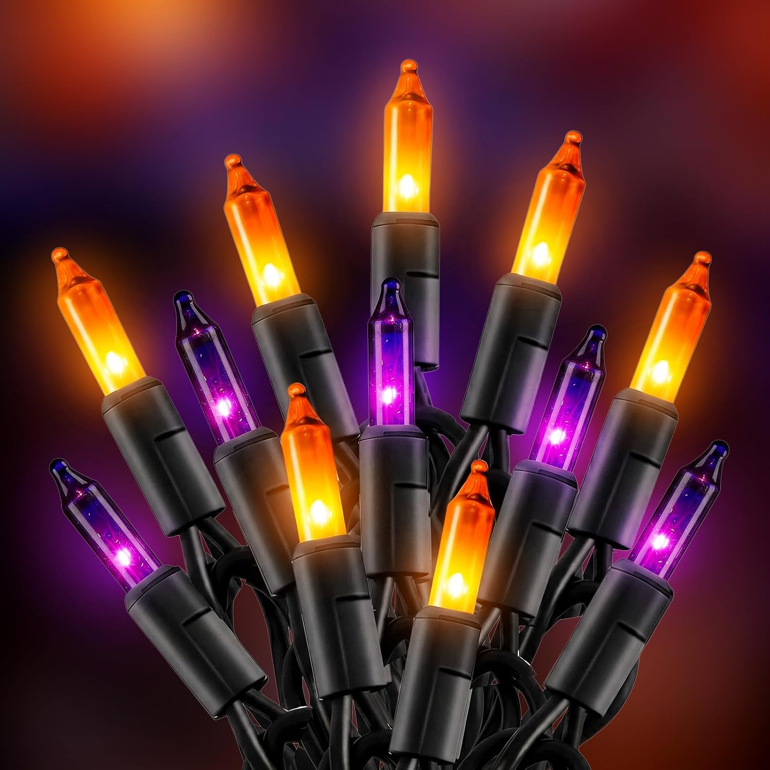 brightown-20ft-100-led-plug-in-mini-incandescent-string-lights-for-halloween-ora image 1