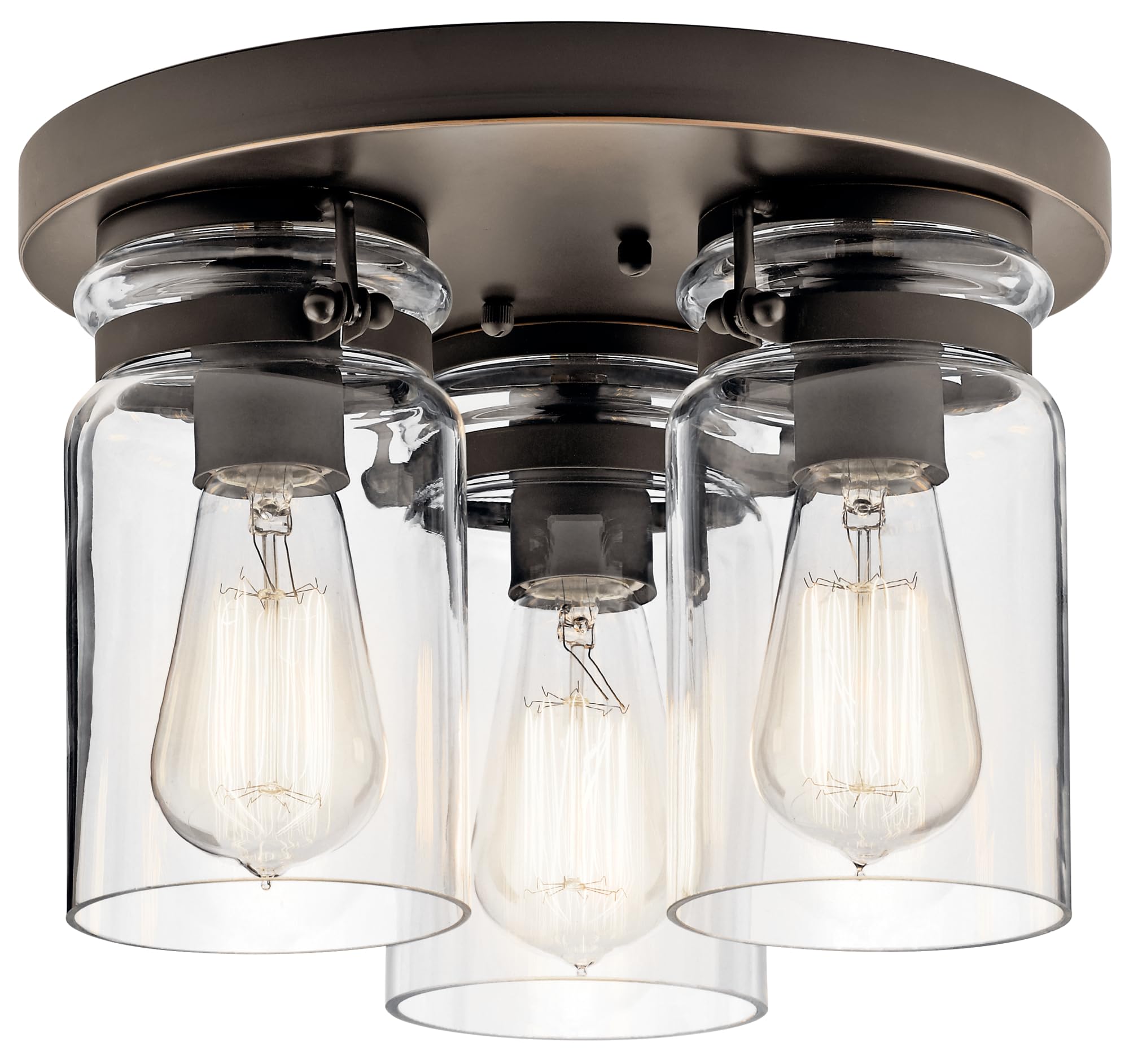 kichler-brinley-42891oz-11-75-3-light-flush-mount-olde-bronze image 1