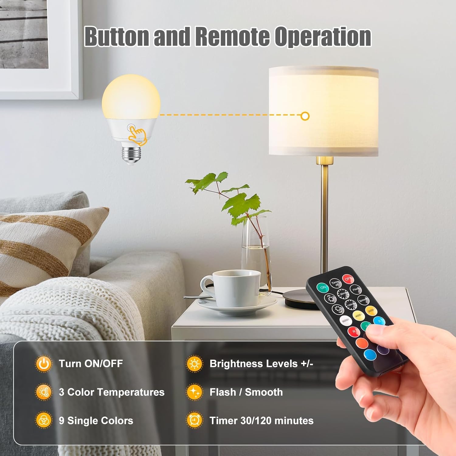 brightown-2-pack-e26-rechargeable-backup-light-bulbs-with-remote-control-3-color image 6