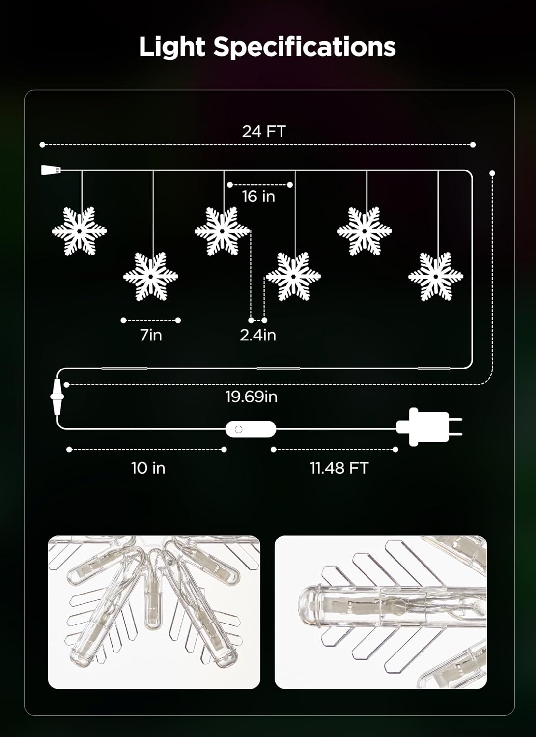 brightown-24ft-smart-app-control-christmas-icicle-snowflake-lights-192-leds-16-d image 4
