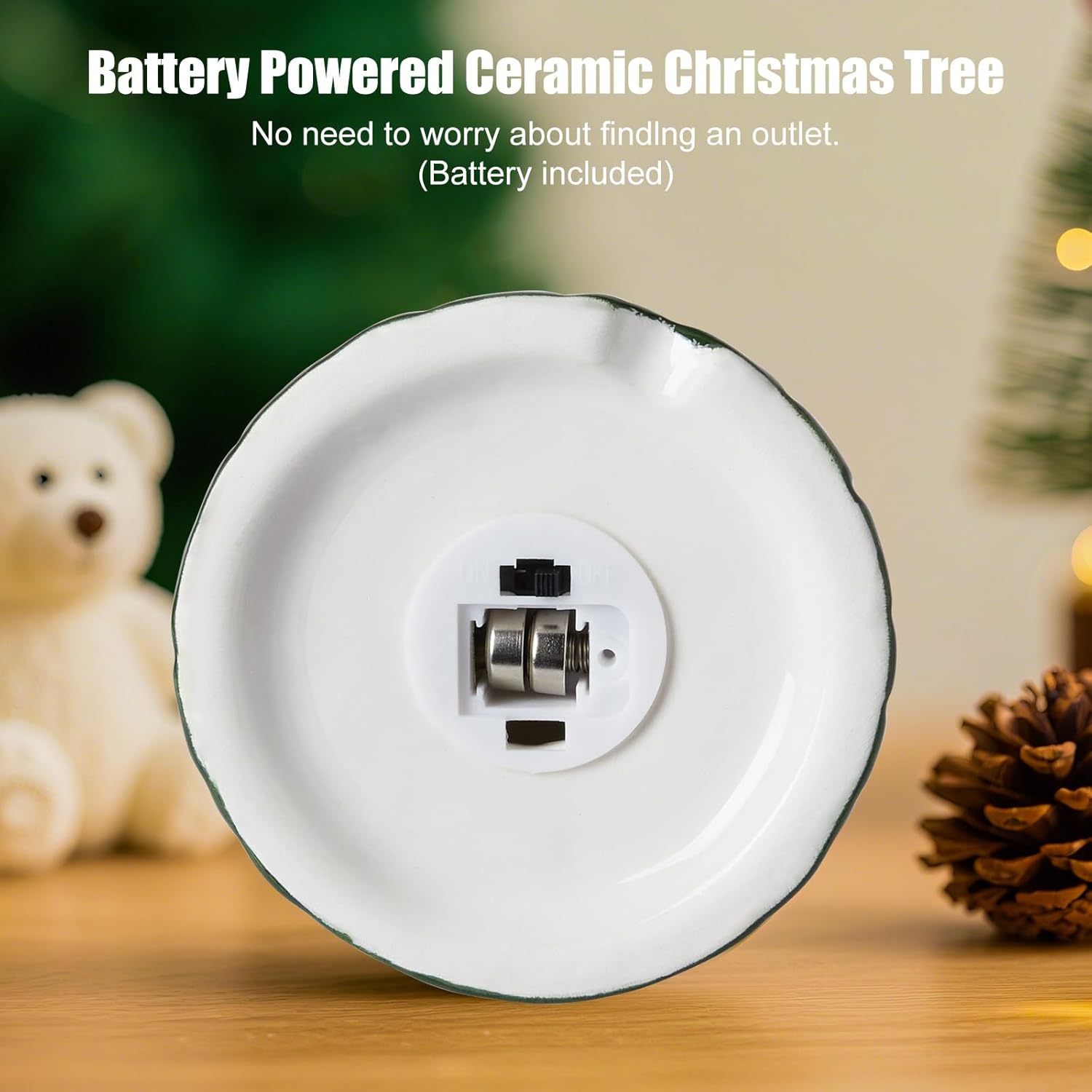 brightown-3-piece-set-of-pre-lit-battery-operated-ceramic-christmas-trees-with-m image 6