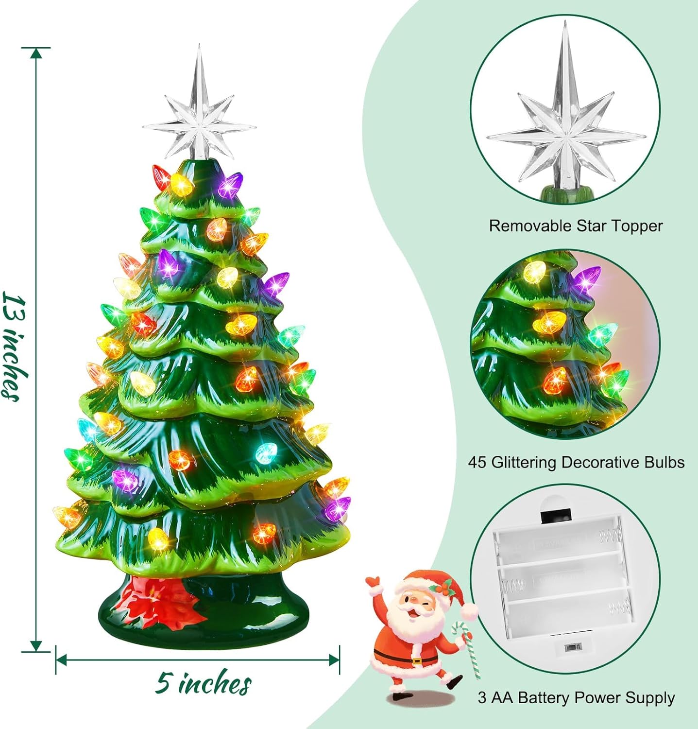 brightown-13-inch-battery-operated-ceramic-christmas-tree-with-multicolored-led- image 3