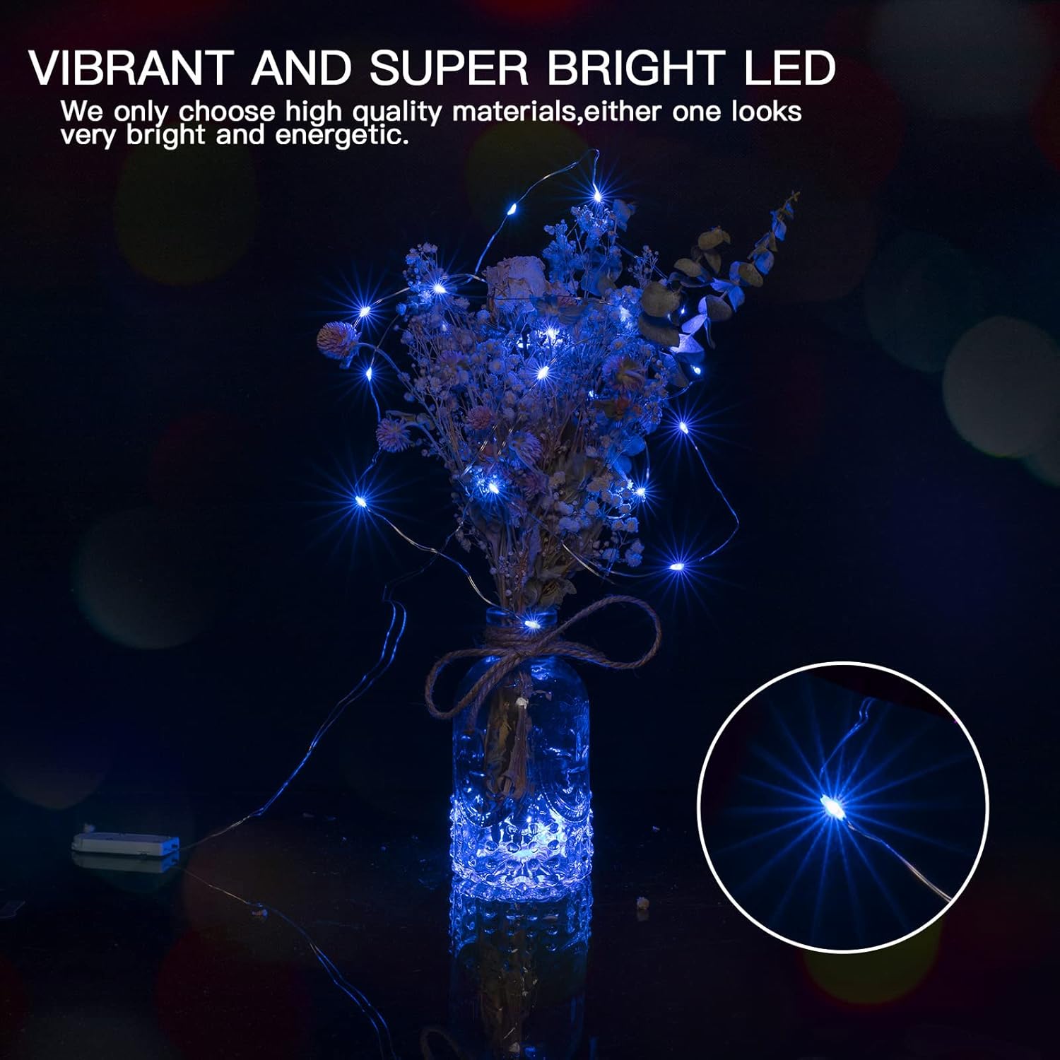 brightown-12-pack-7ft-20-led-battery-operated-silver-wire-firefly-starry-moon-li image 3