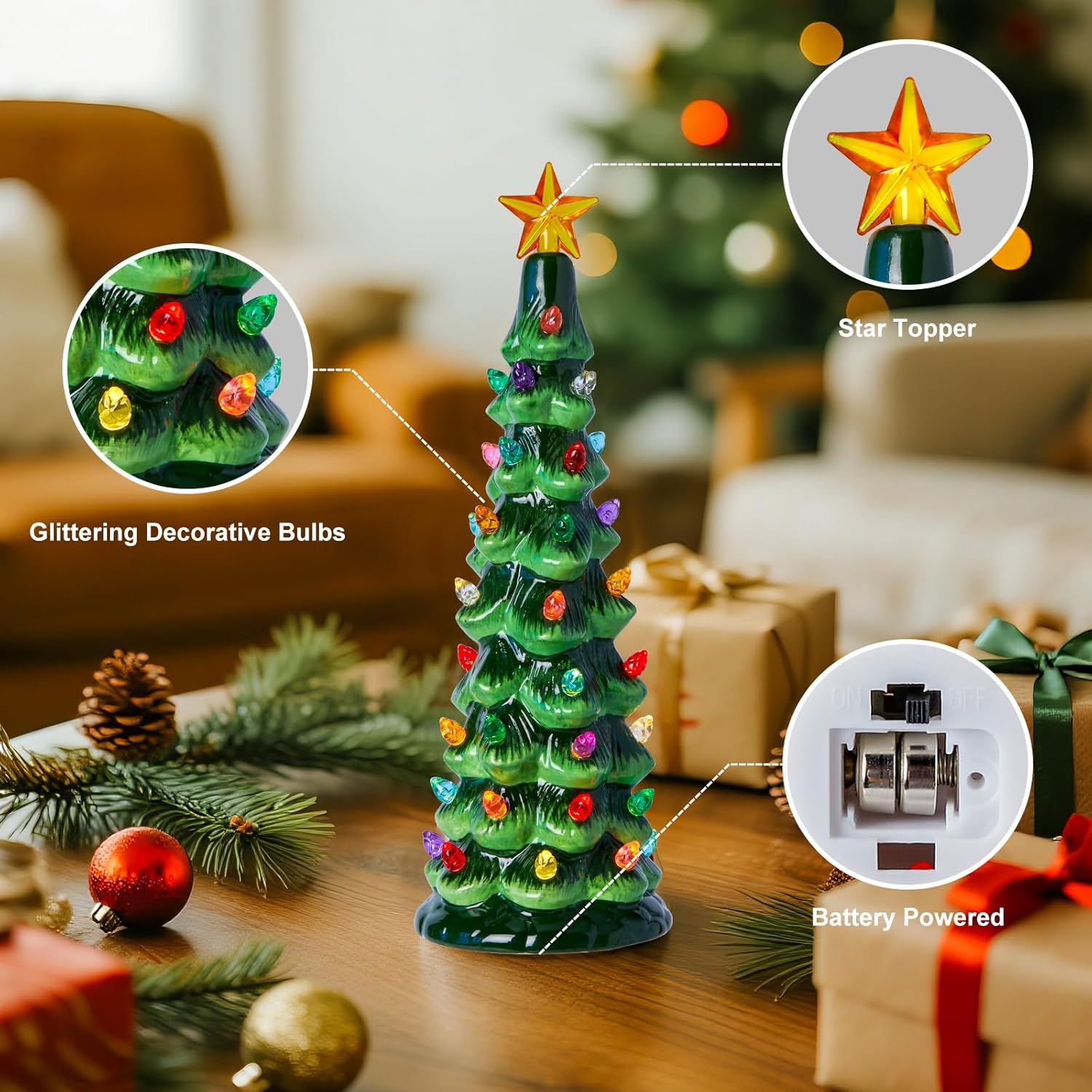 brightown-3-piece-set-of-pre-lit-battery-operated-ceramic-christmas-trees-with-m image 4
