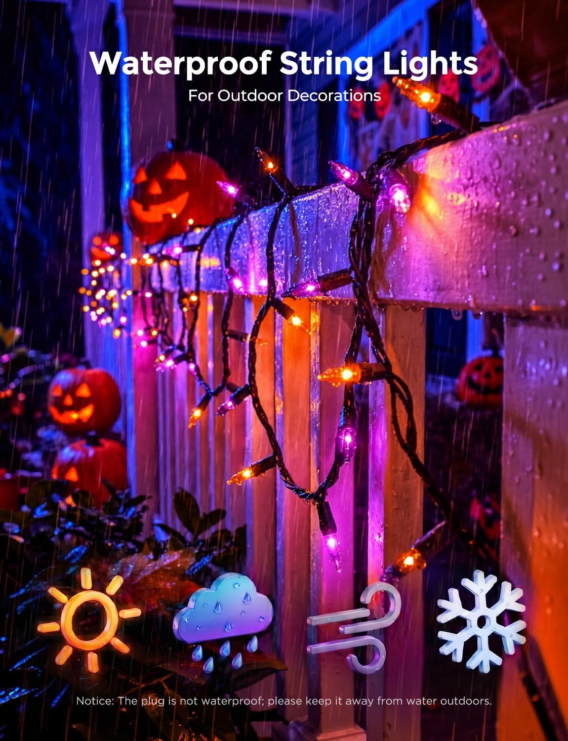 brightown-20ft-100-led-plug-in-mini-incandescent-string-lights-for-halloween-ora image 6