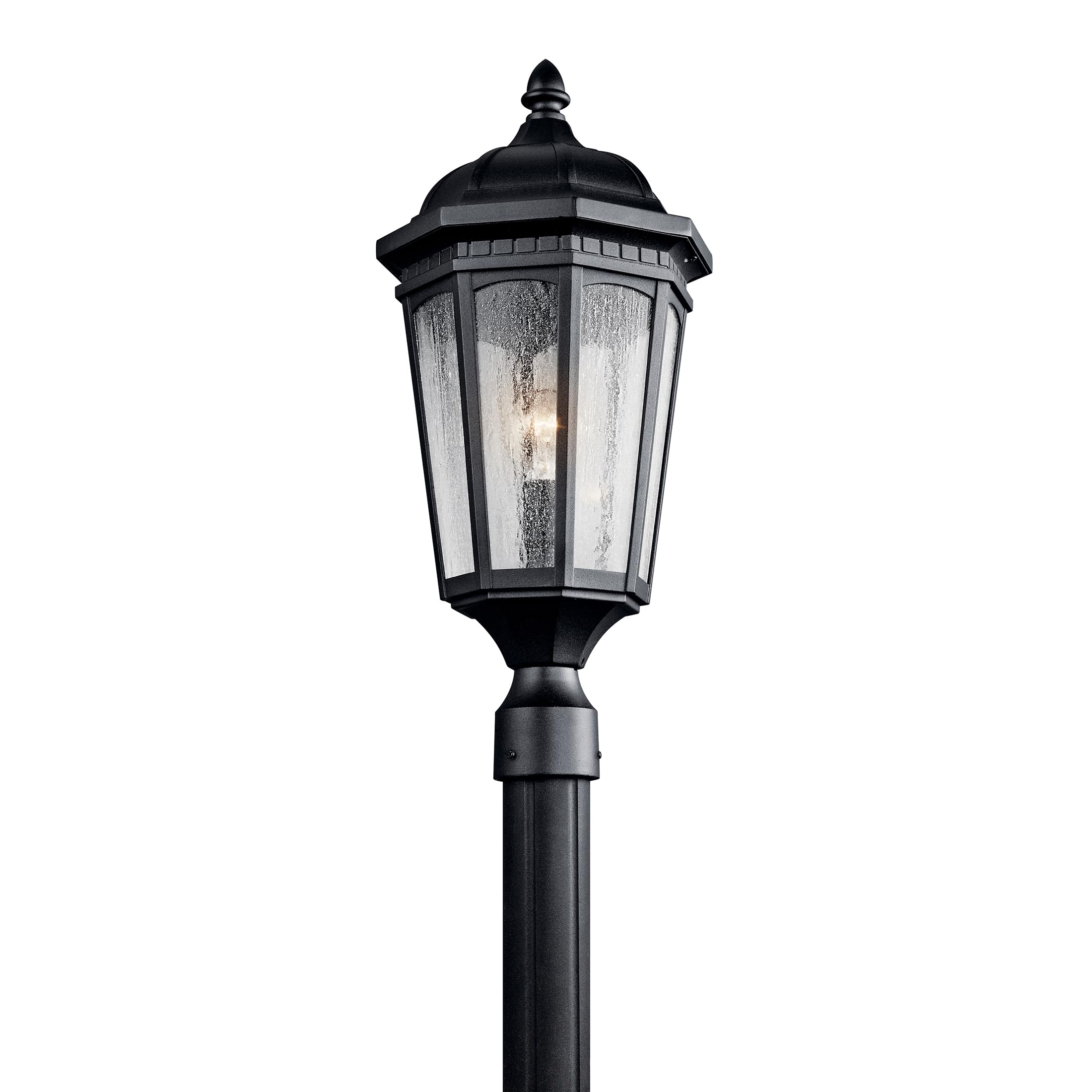 kichler-courtyard-outdoor-post-light-textured-black-10-25-x-23-75 image 1