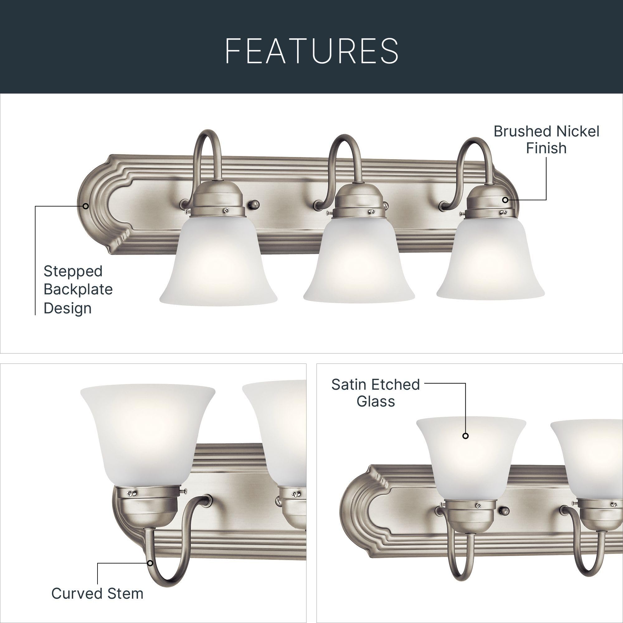 kichler-5337nis-3-light-bathroom-vanity-light-brushed-nickel-clear-satin-etched- image 3