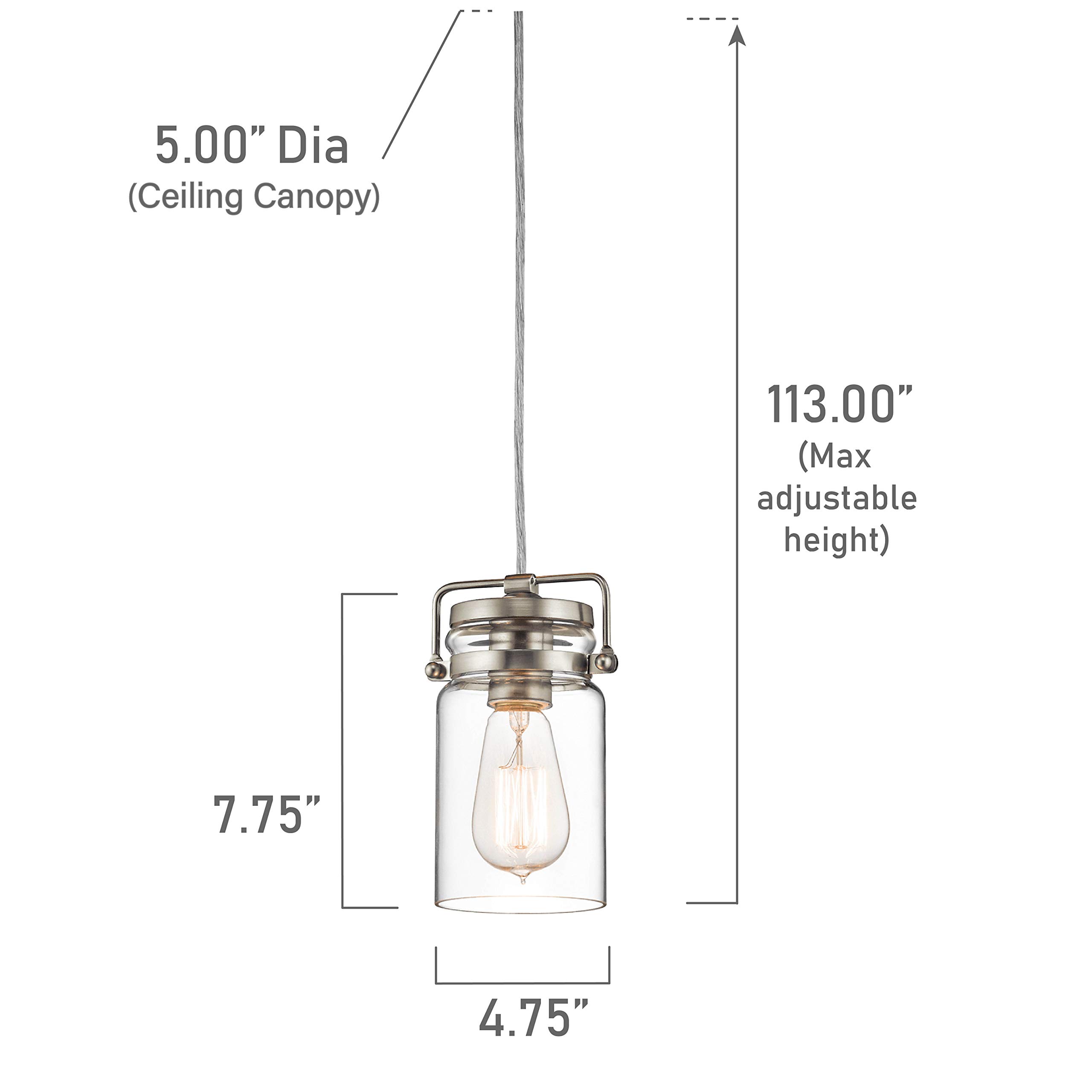 kichler-brinley-7-75-kitchen-pendant-in-brushed-nickel-1-light-clear-glass-42878 image 4