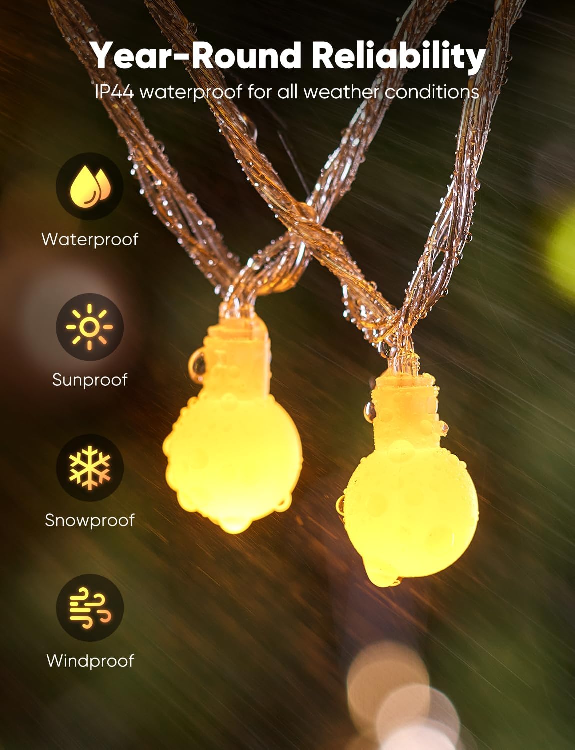 brightown-33ft-100-led-plug-in-globe-ball-string-lights-with-remote-warm-white image 5