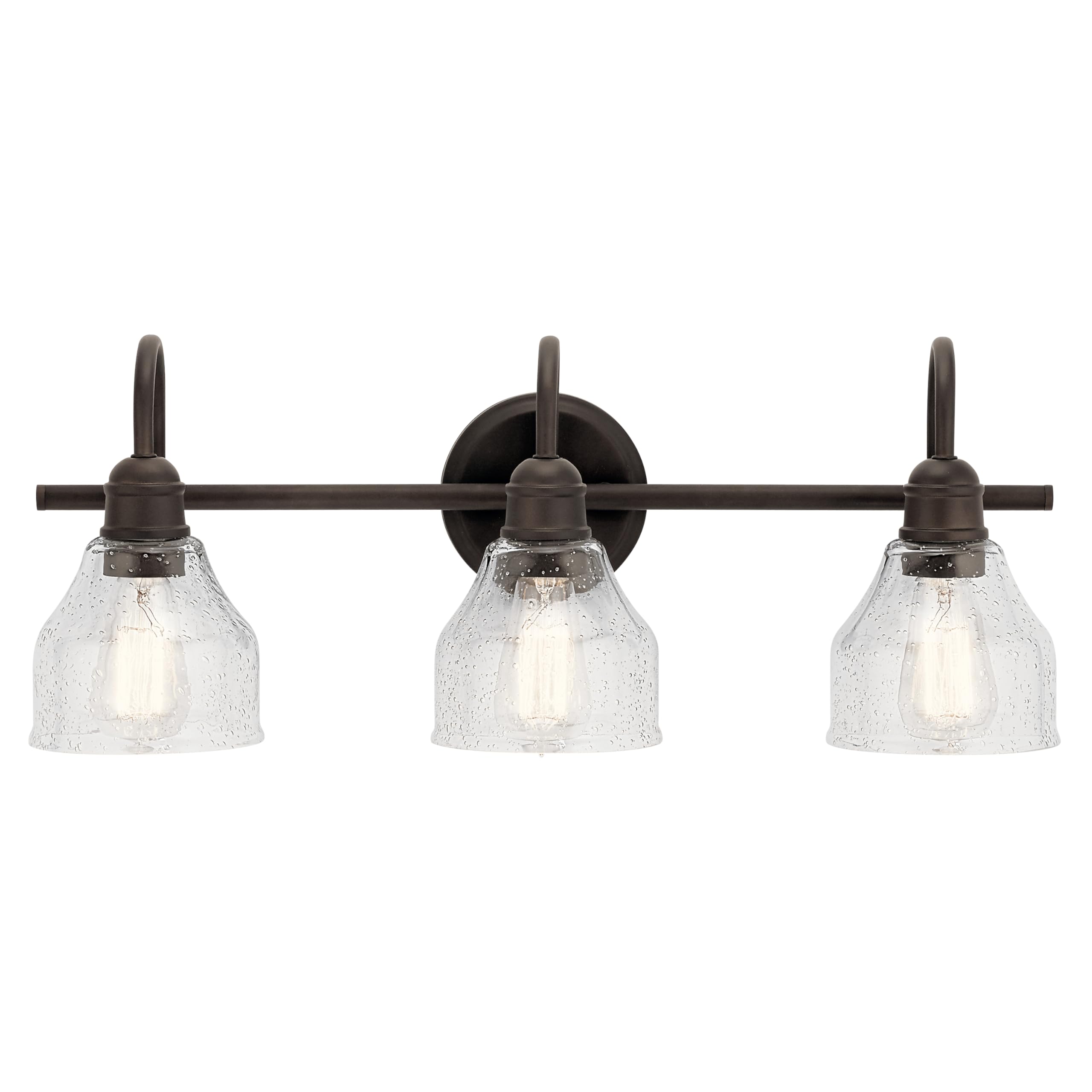 kichler-avery-3-light-bathroom-vanity-light-black-clear-seeded-glass-24-wide-459 image 1