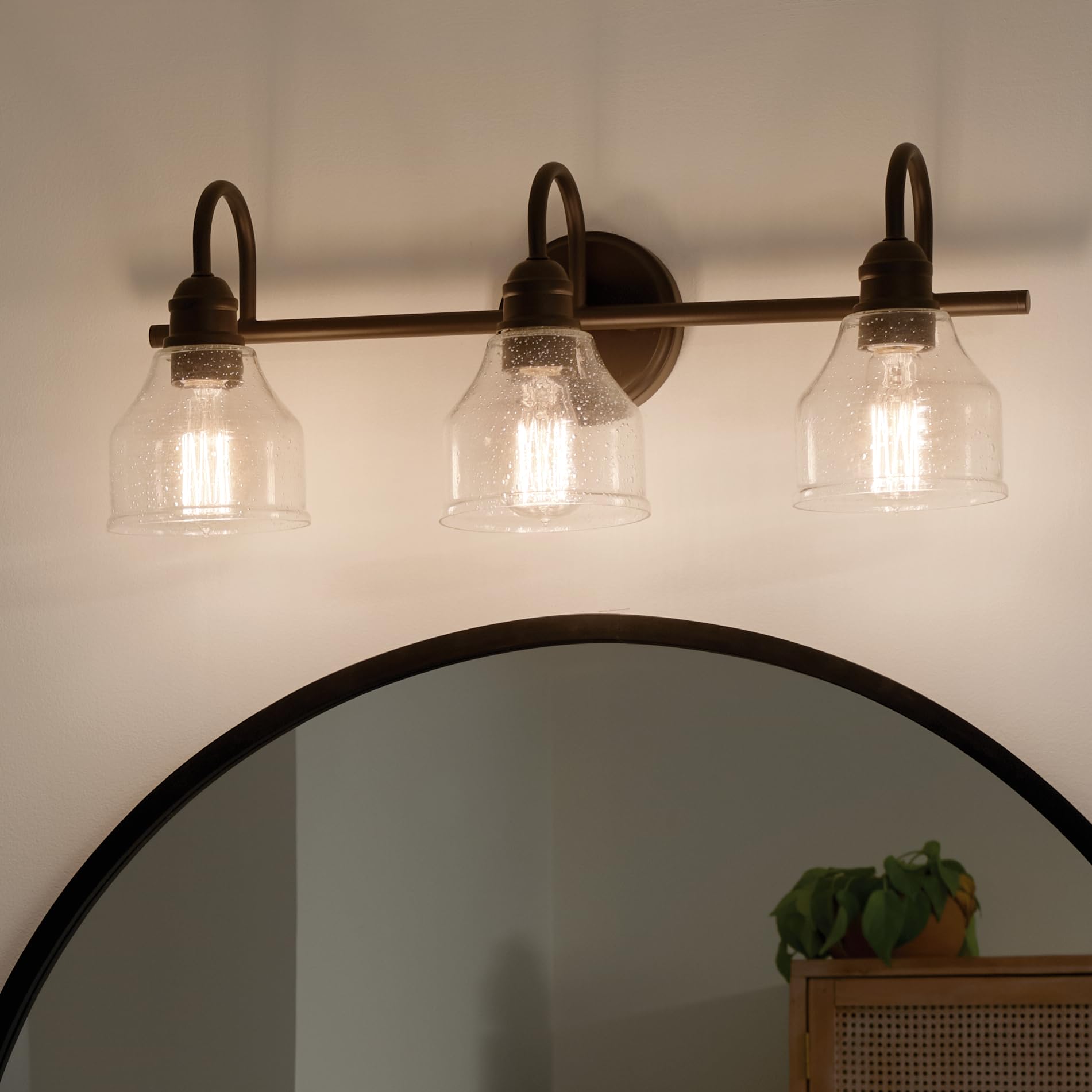 kichler-avery-3-light-bathroom-vanity-light-black-clear-seeded-glass-24-wide-459 image 3