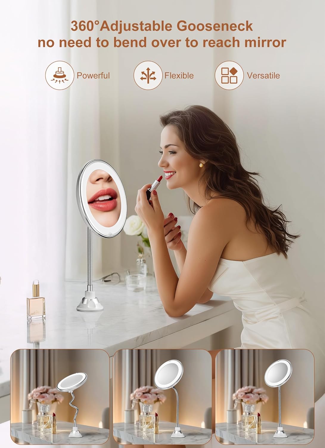 brightown-10x-magnifying-makeup-mirror-light-with-flexible-gooseneck image 7