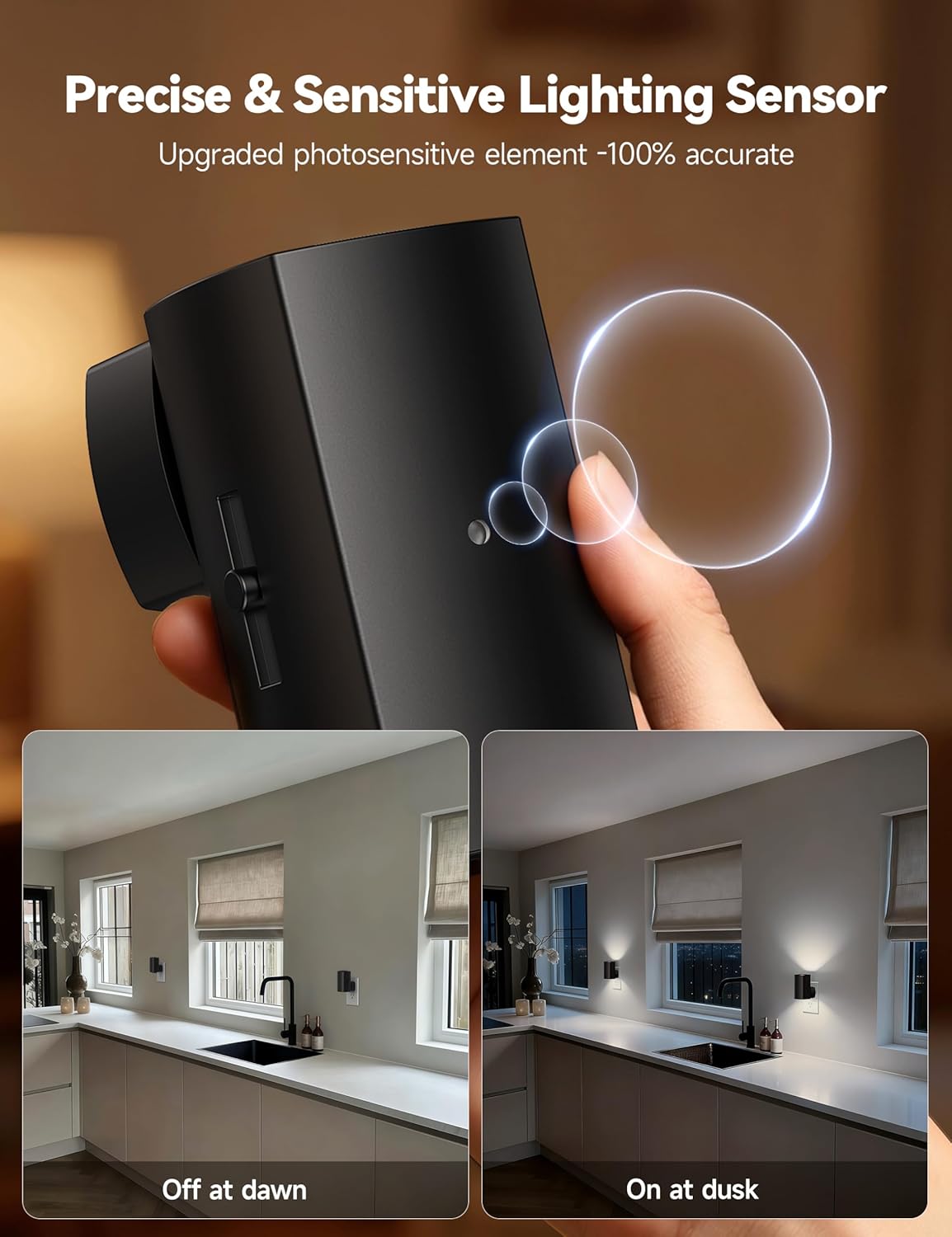 brightown-2-pack-black-plug-in-night-lights-with-rotating-plug-light-sensor-pure image 3