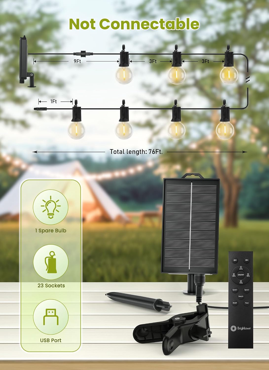 brightown-76ft-solar-g40-23-led-bulb-string-lights-with-remote-dimming-3-modes-u image 7