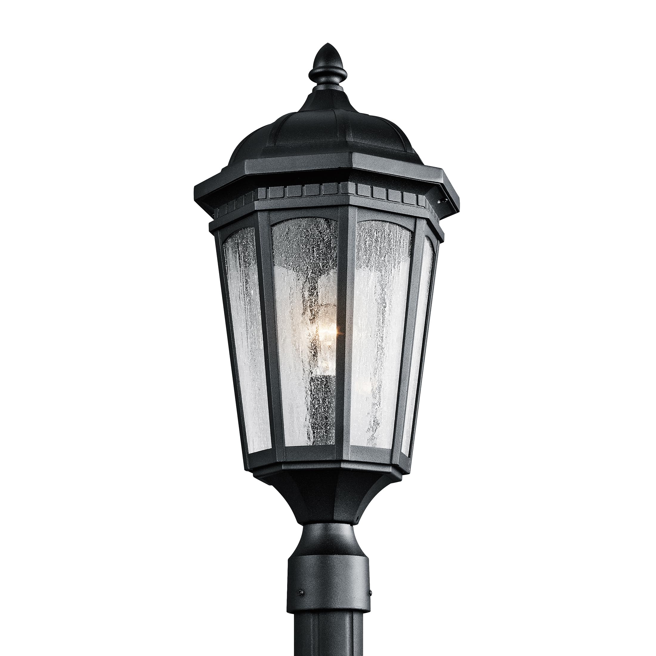 kichler-courtyard-outdoor-post-light-textured-black-10-25-x-23-75 image 5