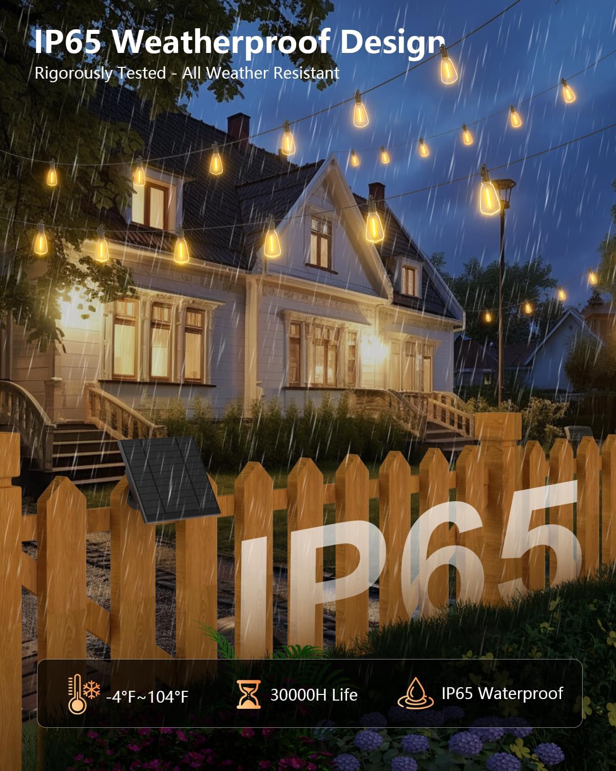 brightown-100ft-solar-string-lights-outdoor-waterproof-with-remote-31-1-led-shat image 3