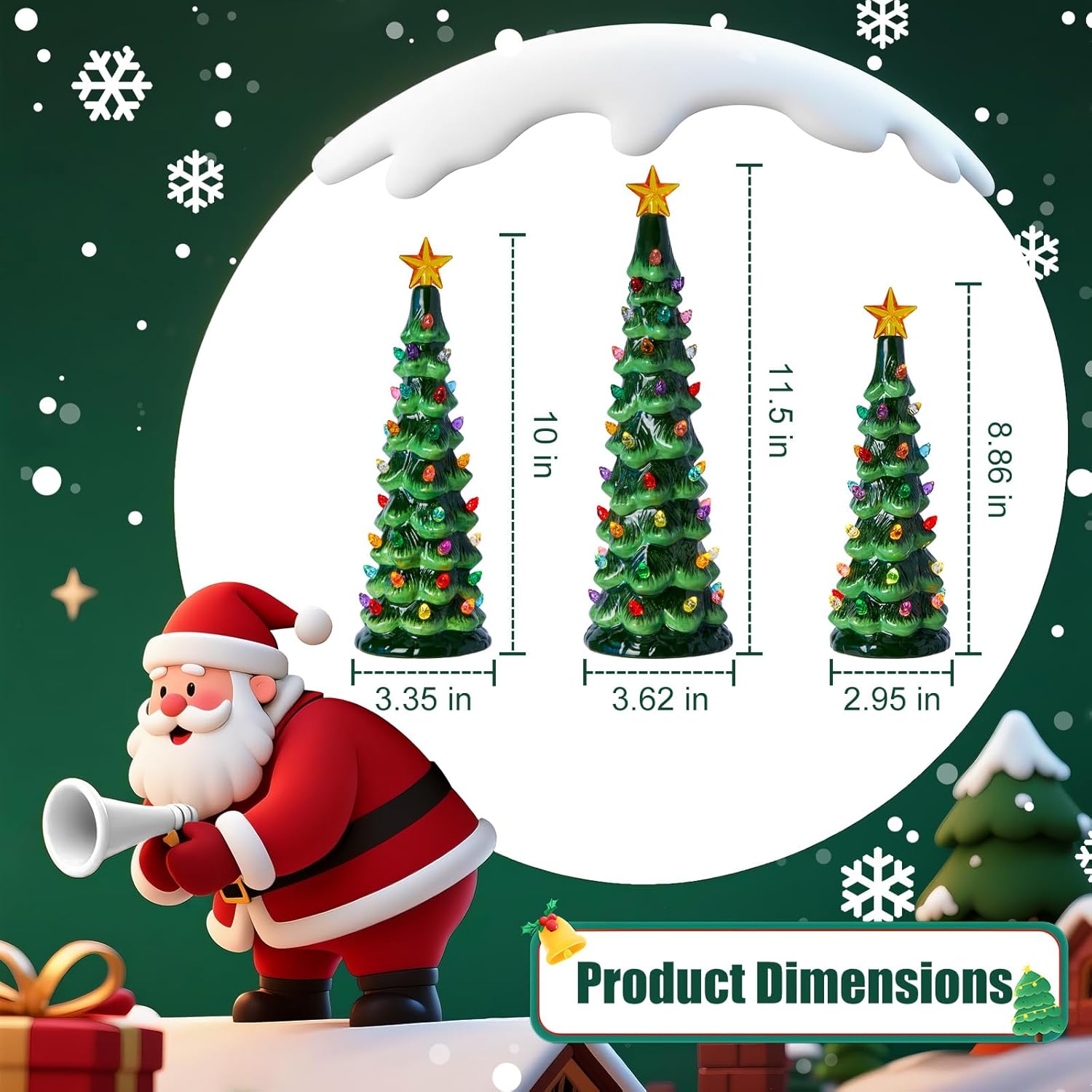 brightown-3-piece-set-of-pre-lit-battery-operated-ceramic-christmas-trees-with-m image 3