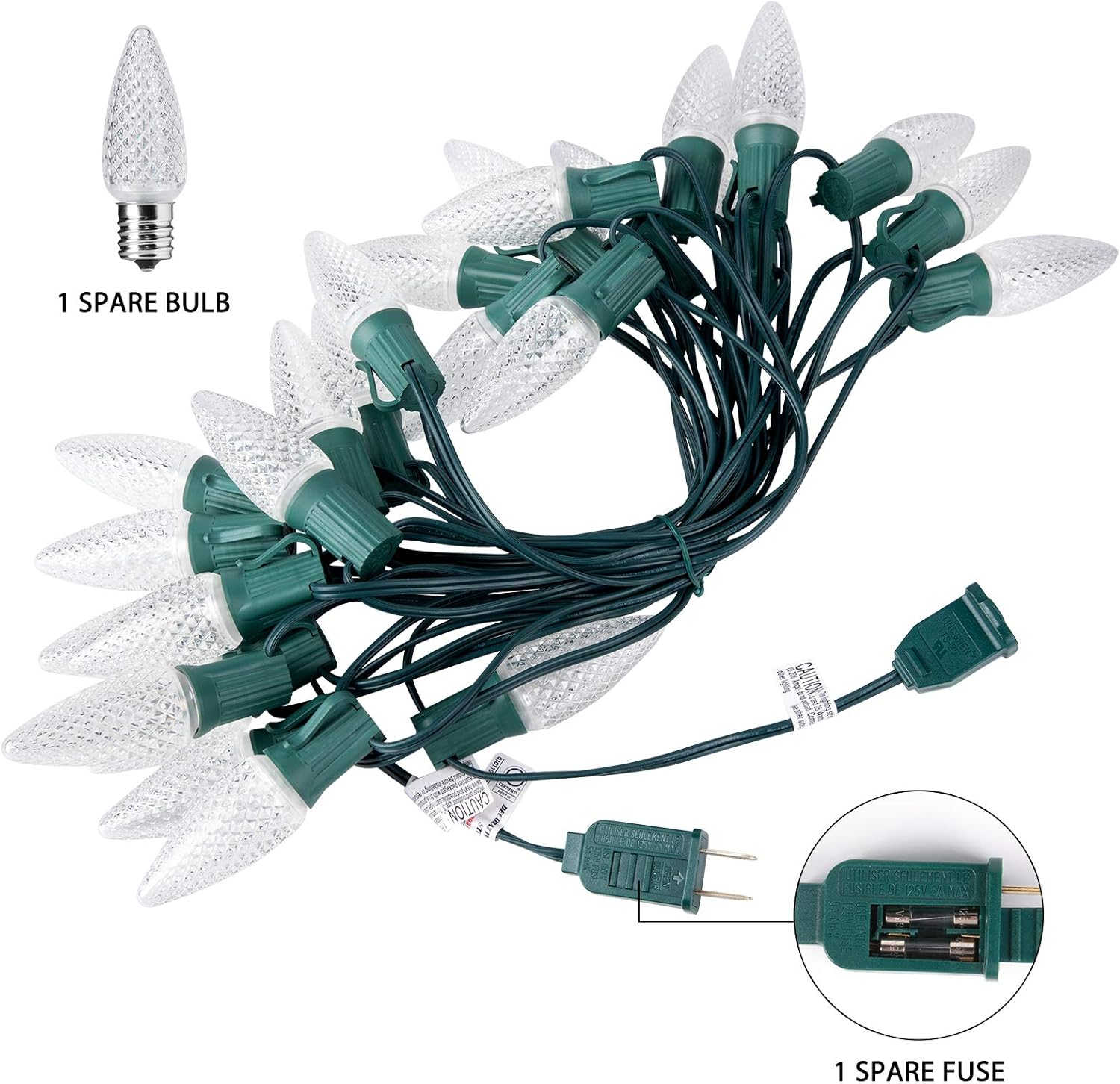 brightown-100ft-plug-in-c9-strawberry-led-string-lights-100-pure-white-bulbs-gre image 5